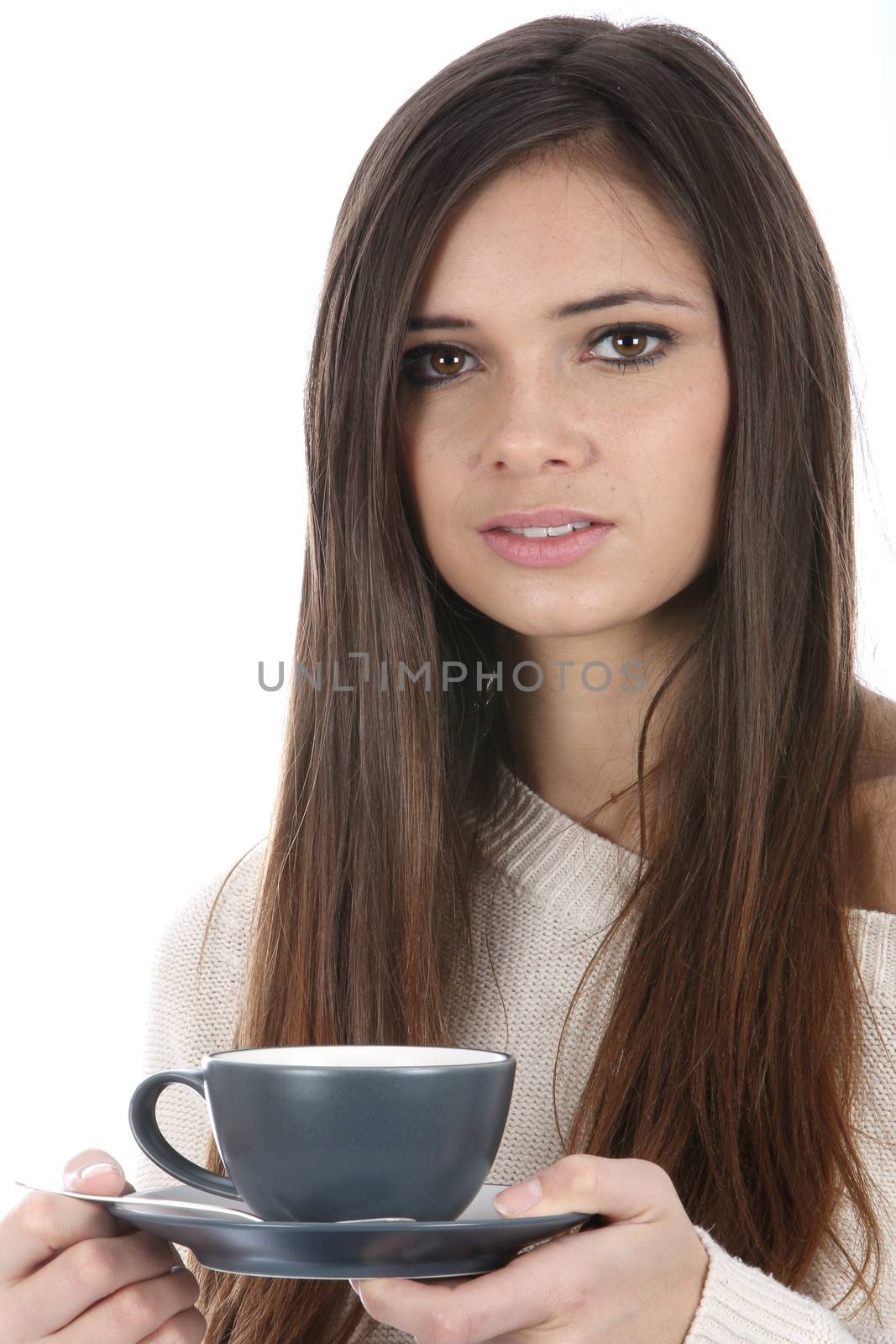 Woman Drinking a Cup of Tea