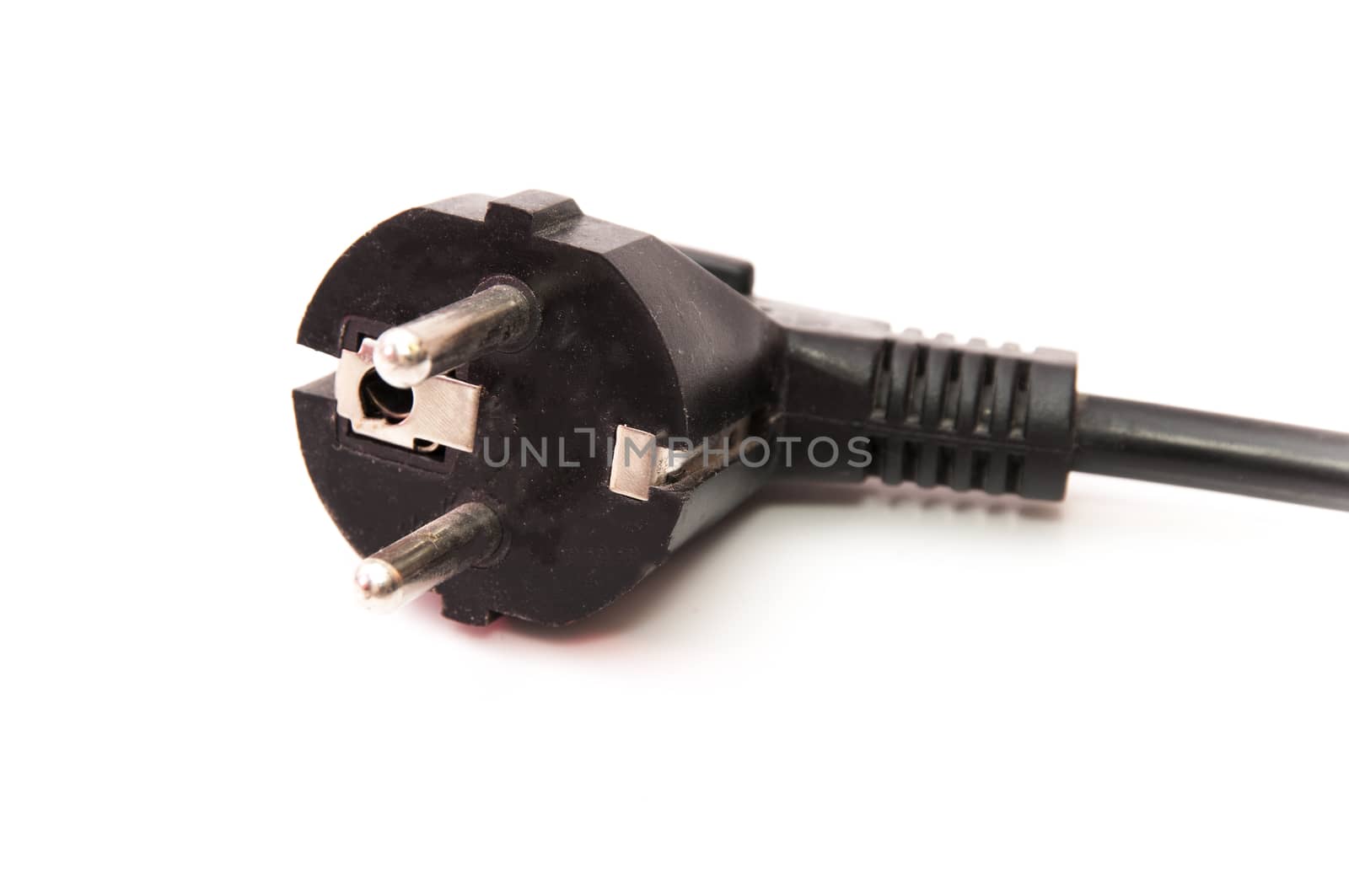 black connector on a white background