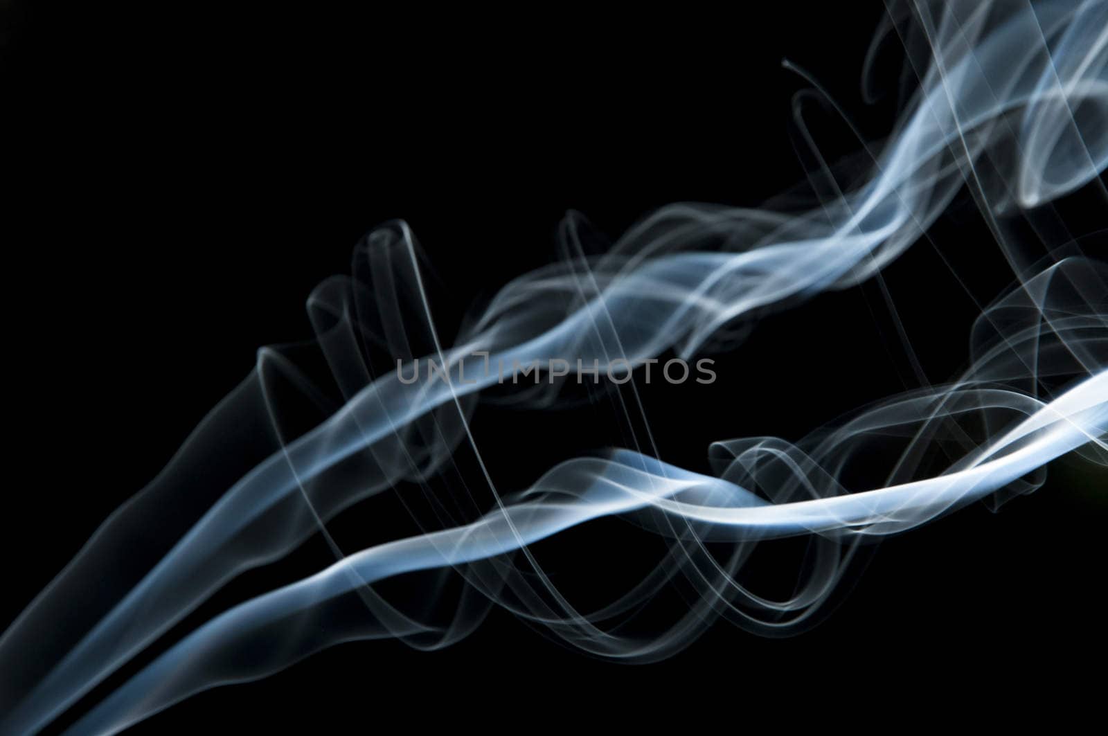 candle smoke odor on a black background