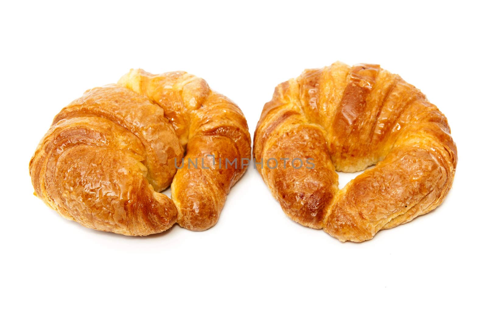 no chocolate croissants on a white background