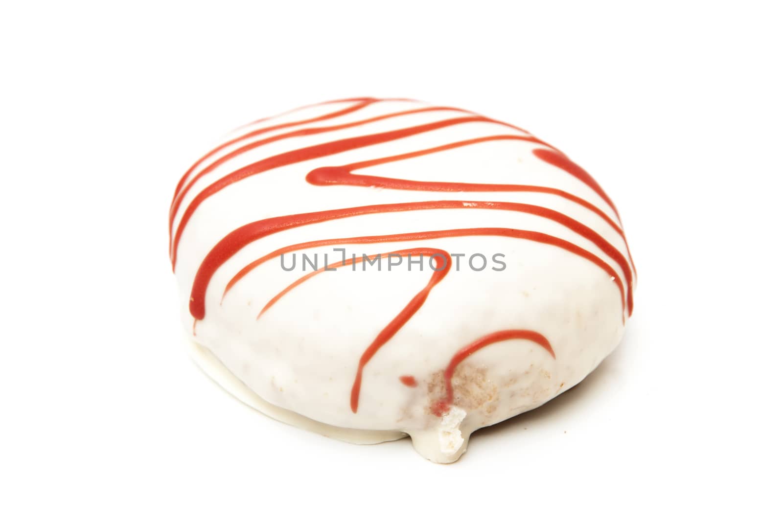 strawberry donuts on a white background