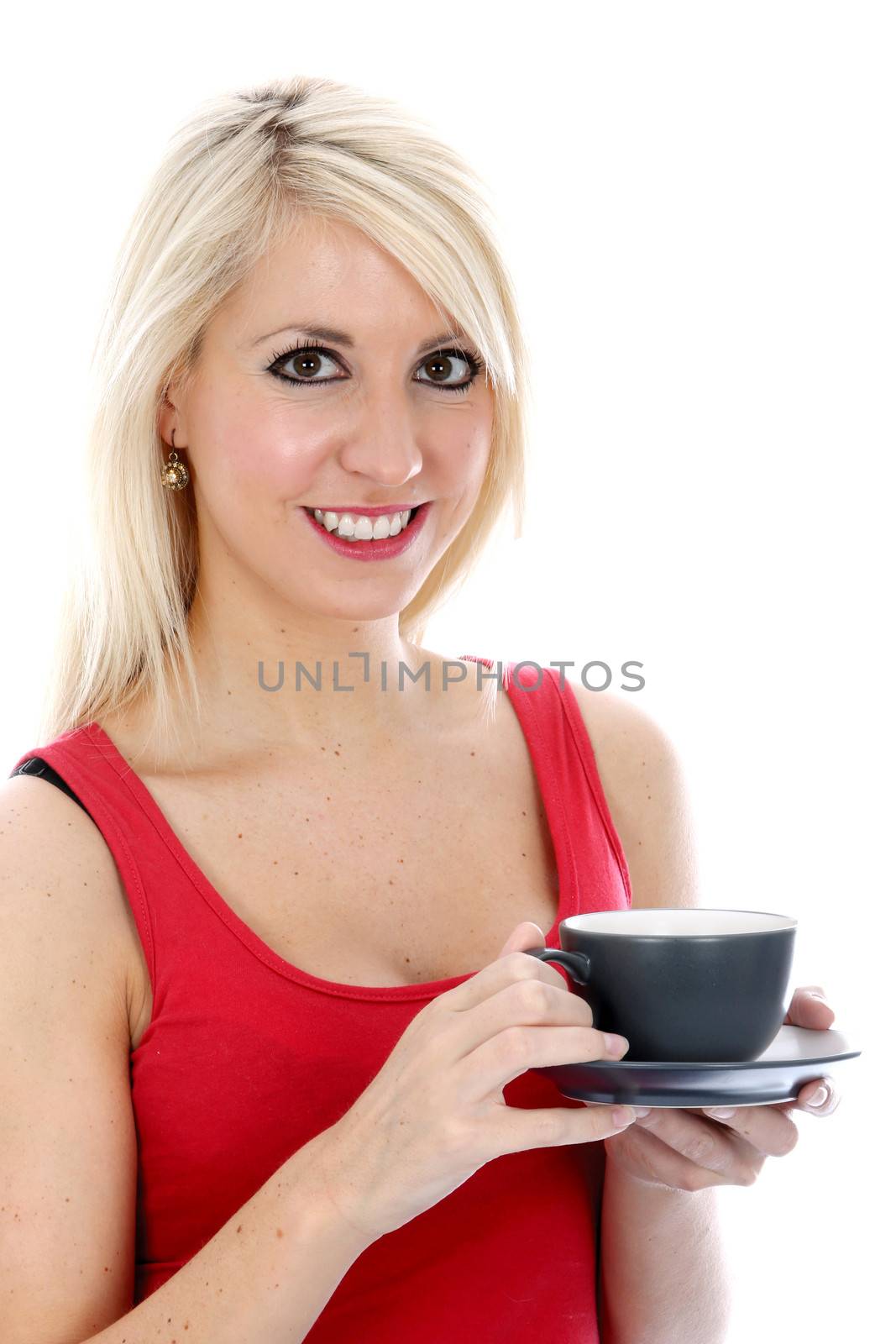 Woman Drinking a Cup of Tea