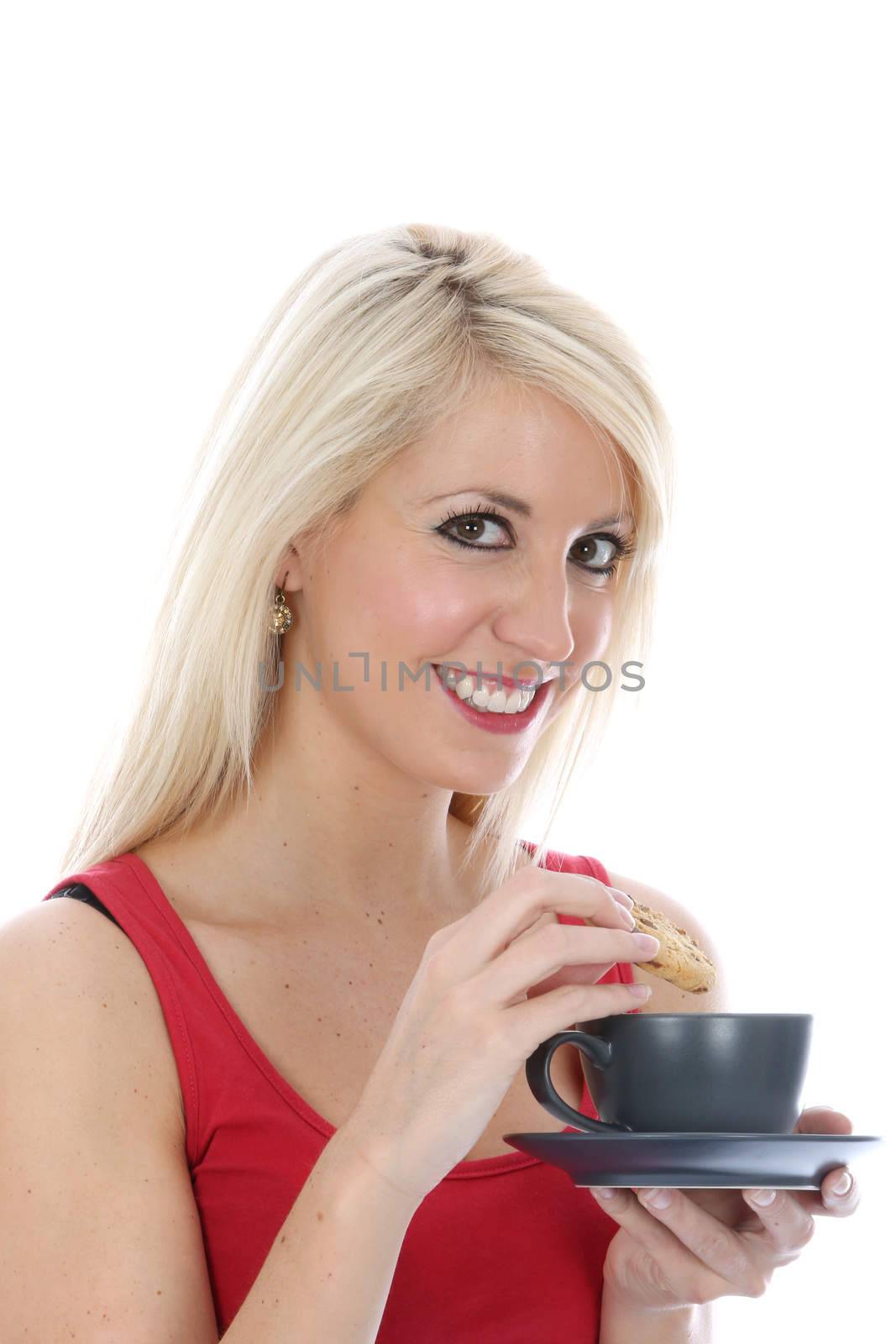 Woman Drinking a Cup of Tea