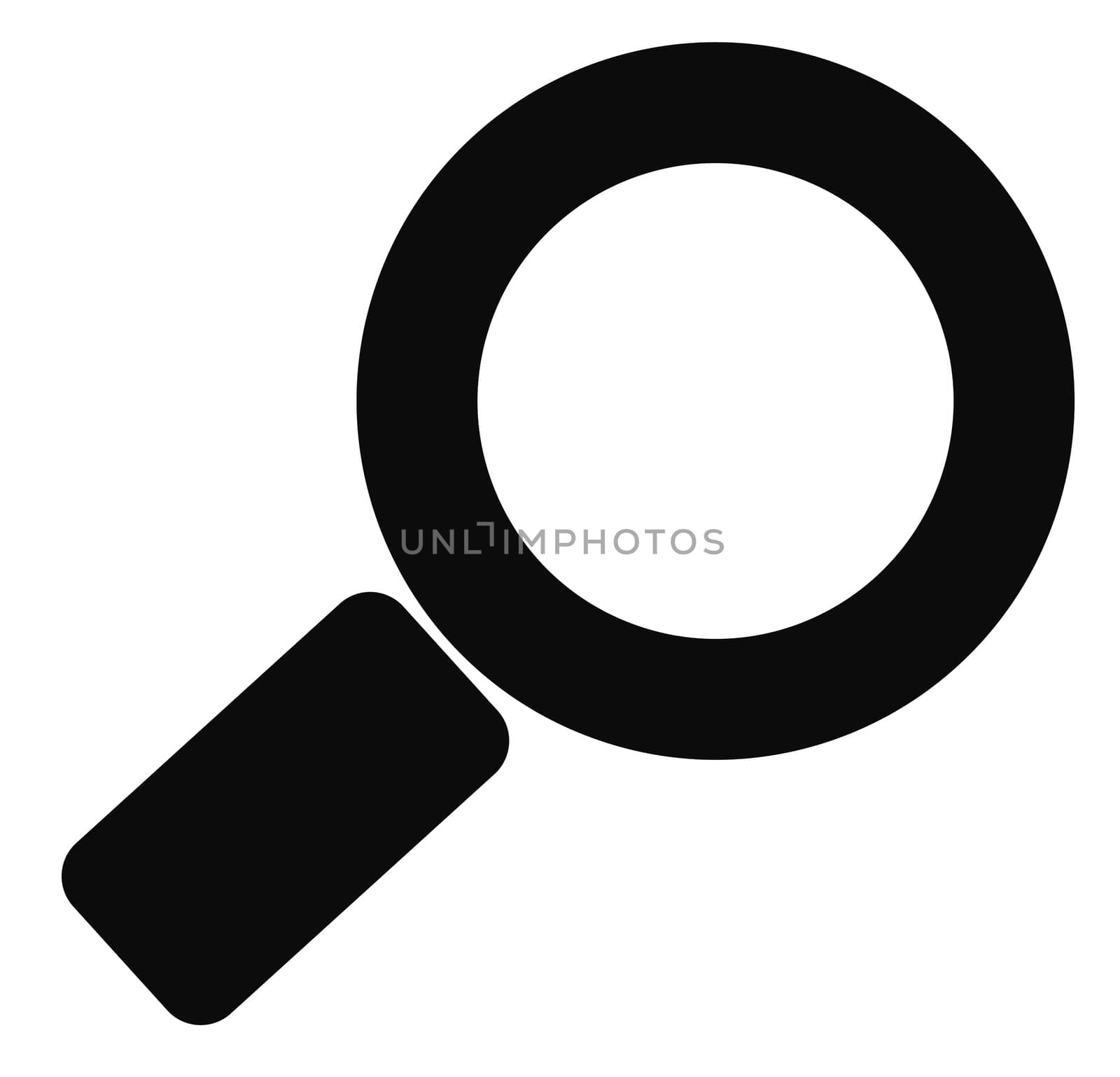 magnifying glass on a white background