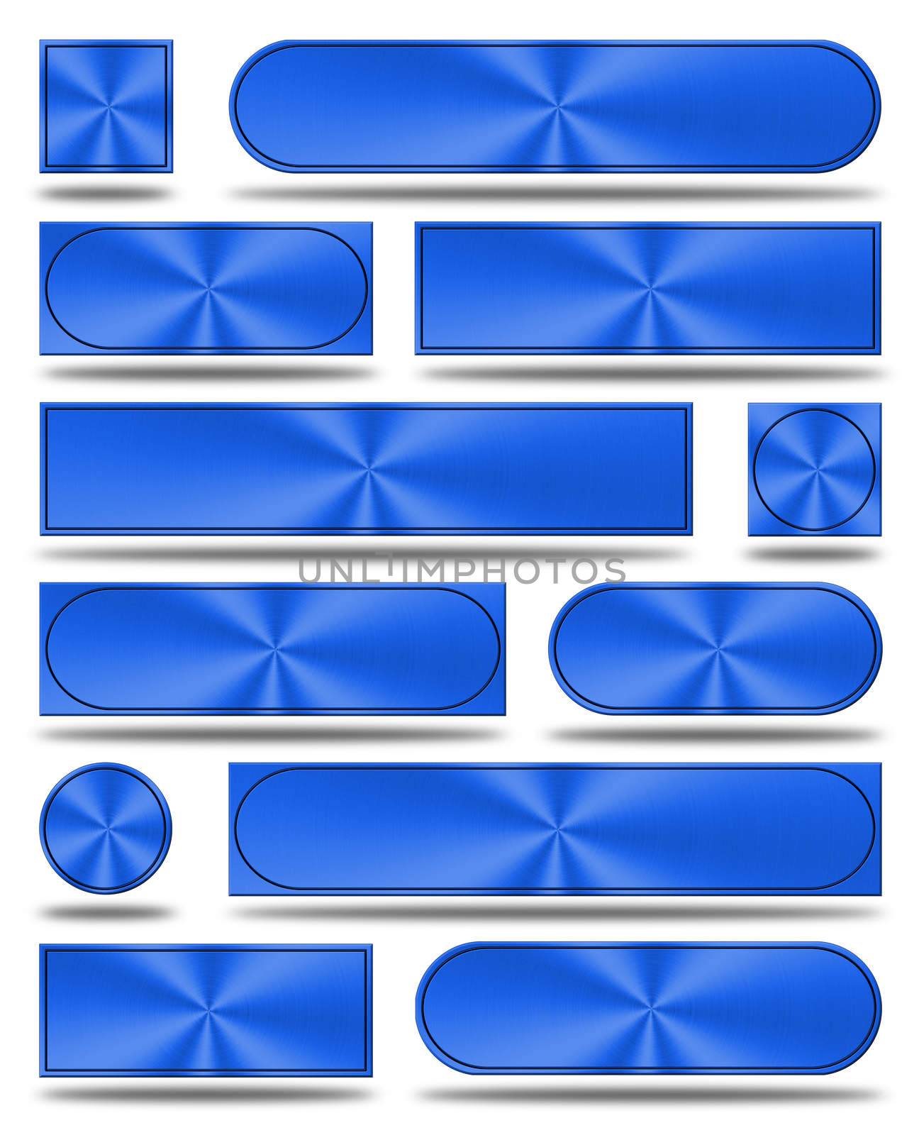 The aluminum buttons- blue version by konradkerker