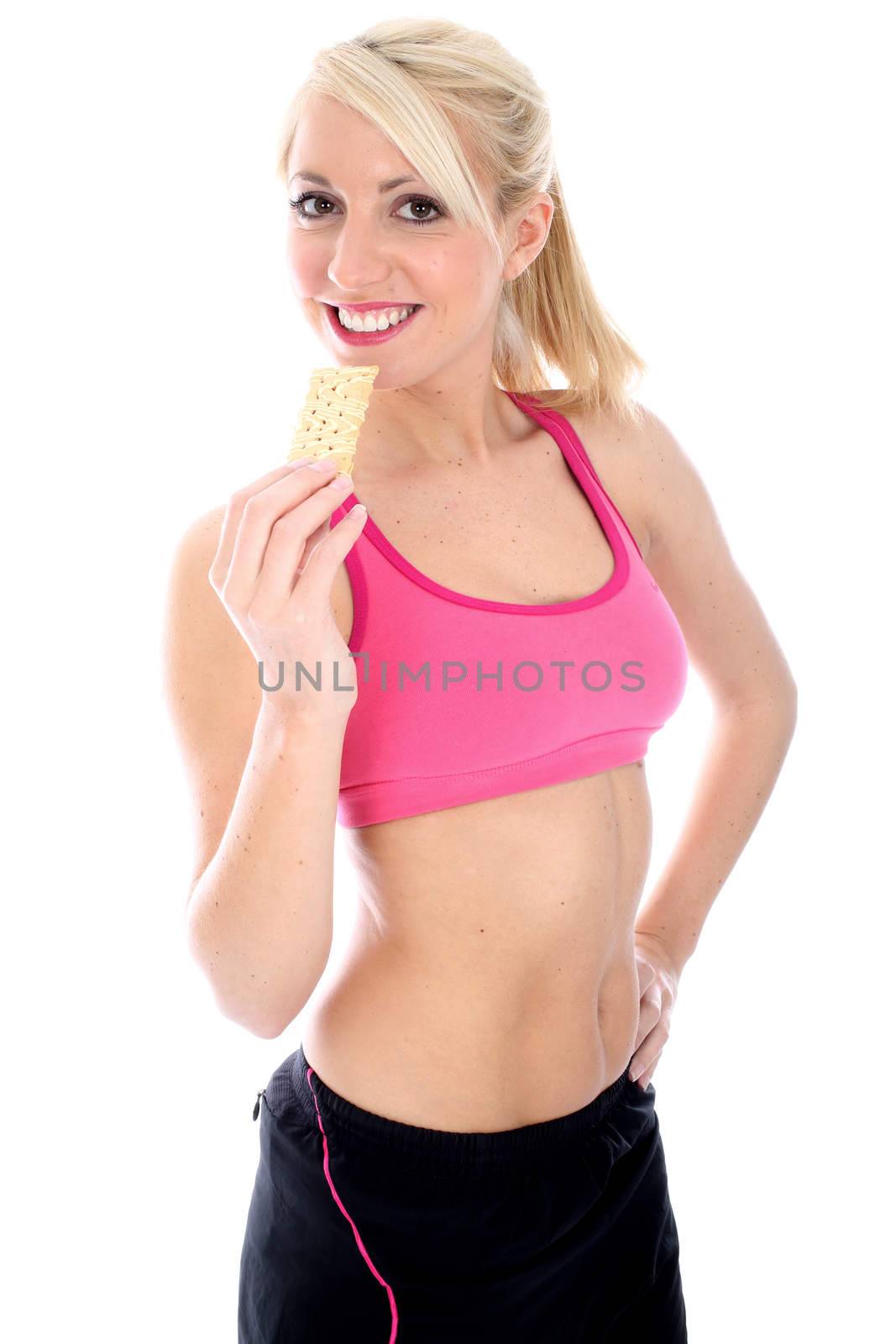 Woman Eating Energy Bar