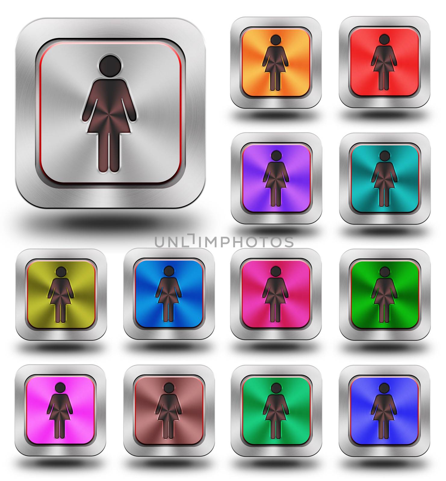 aluminum, steel, chromium, glossy, icon, button, sign, icons, buttons, crazy colors