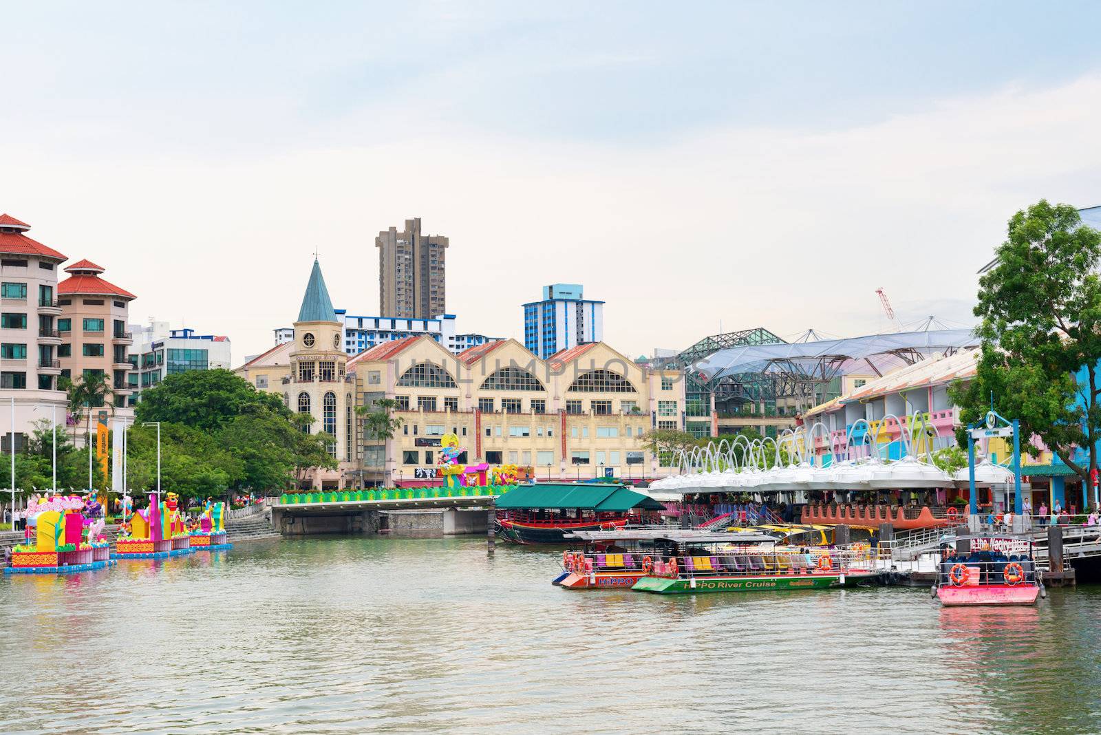 Clarke Quay is a historical riverside quay in Singapore by iryna_rasko