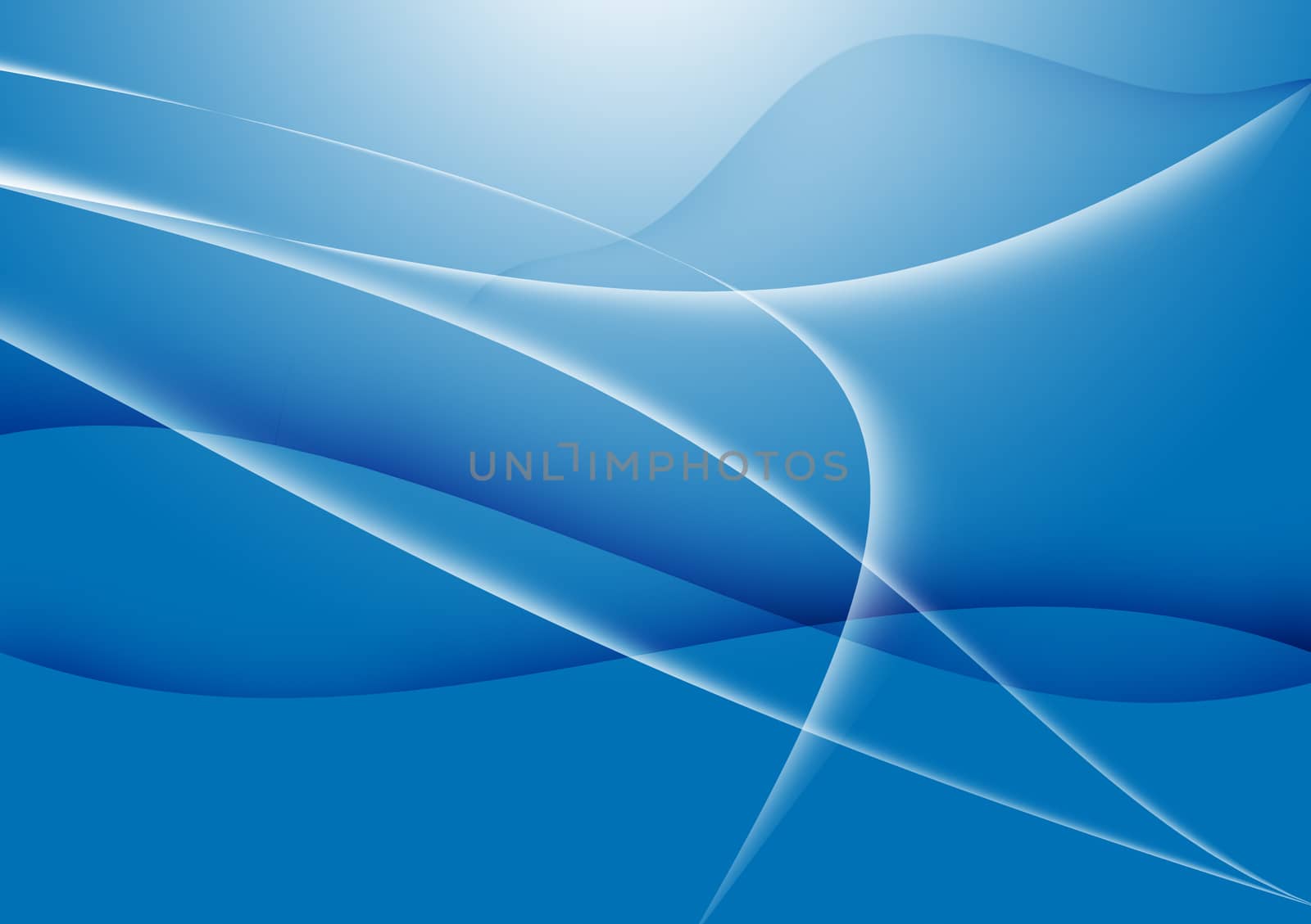 Abstract lines with curve blue background