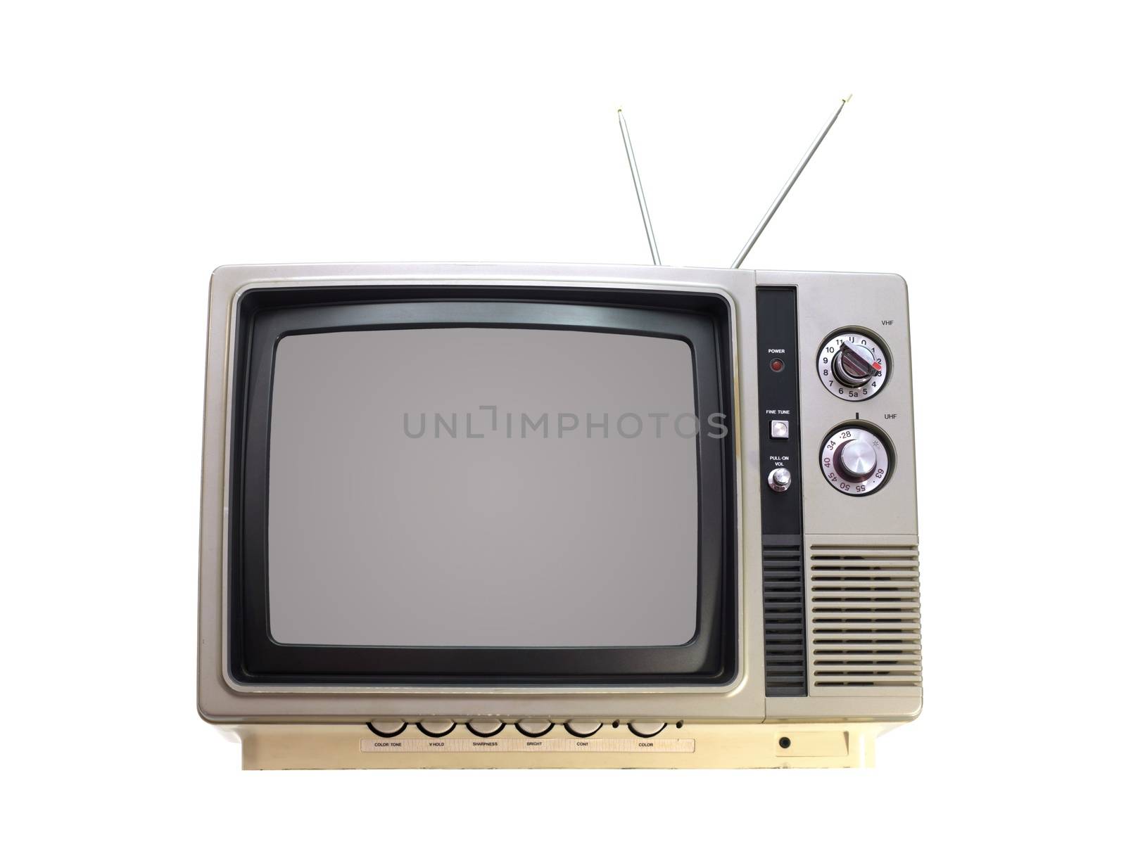 A television isolated against a white background