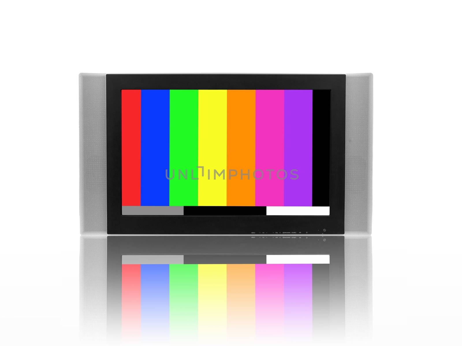 A television isolated against a white background