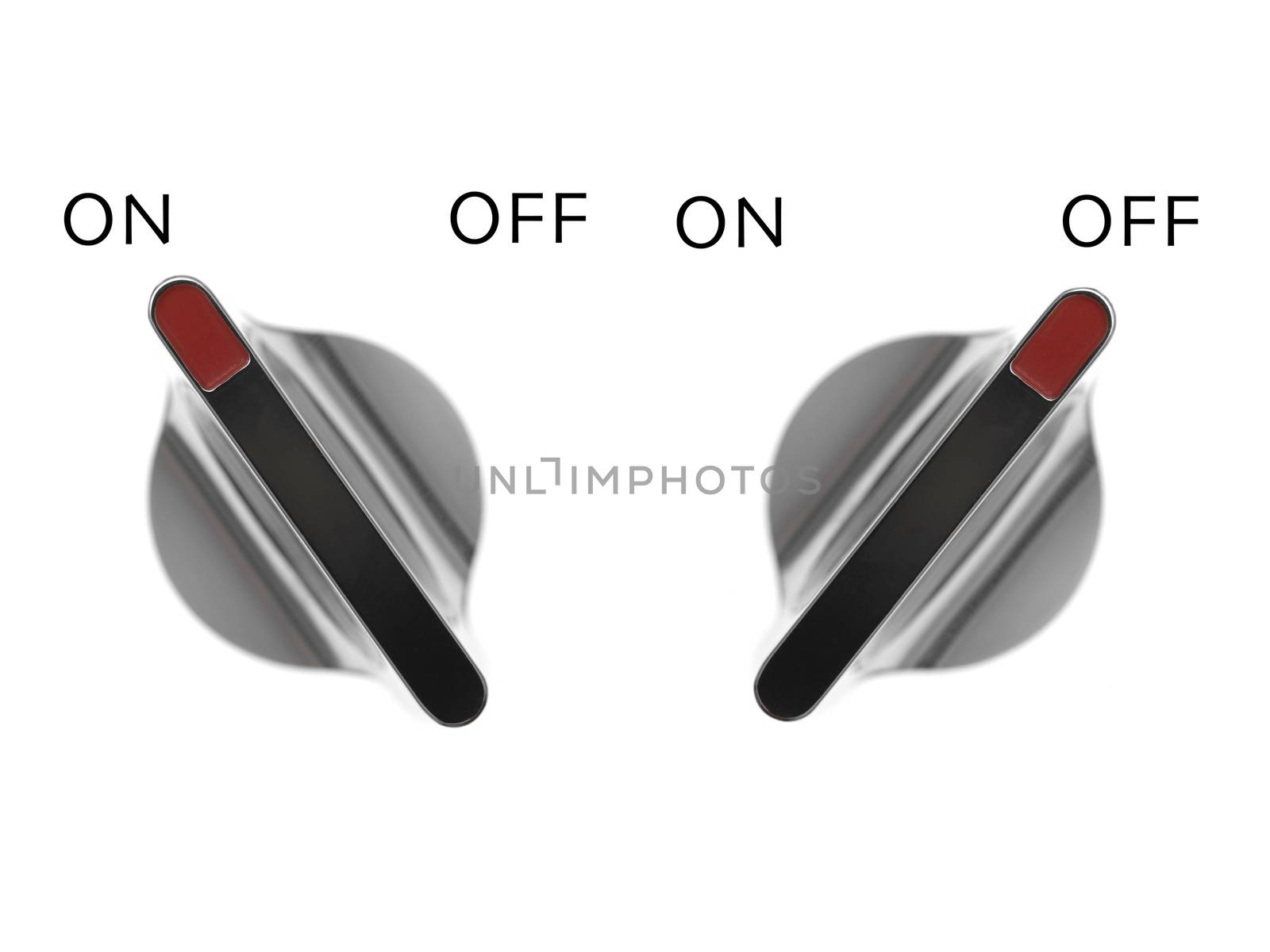 A control switch isolated against a white background