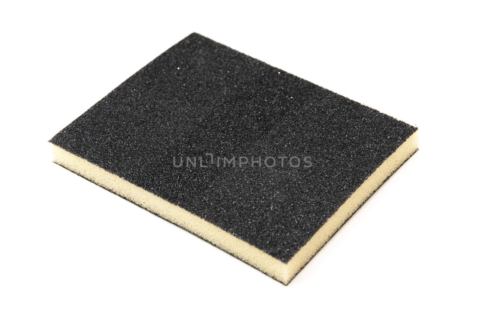 piece of sandpaper on a white background