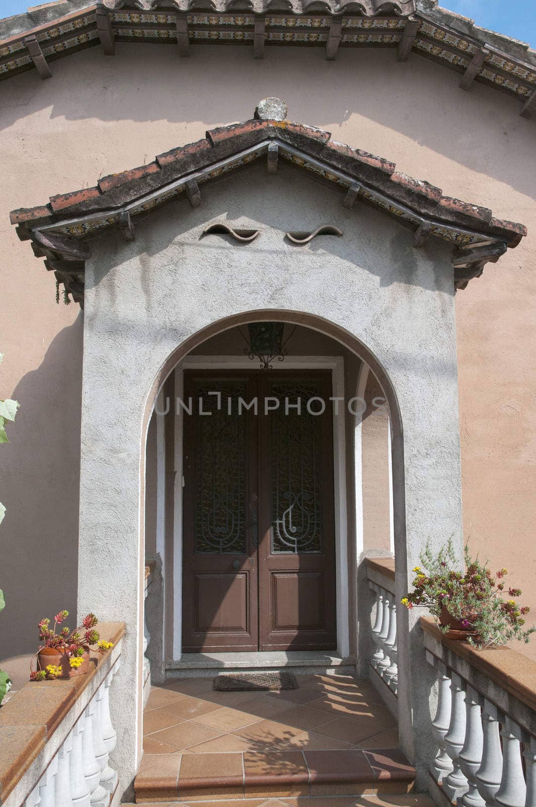 architecture of a house with a small entrance