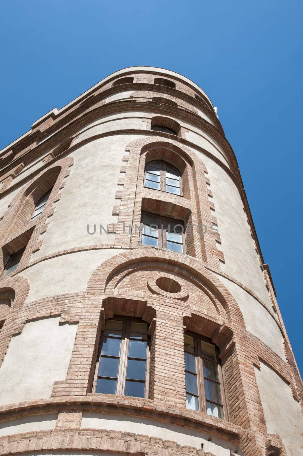 Barcelona building with sky background