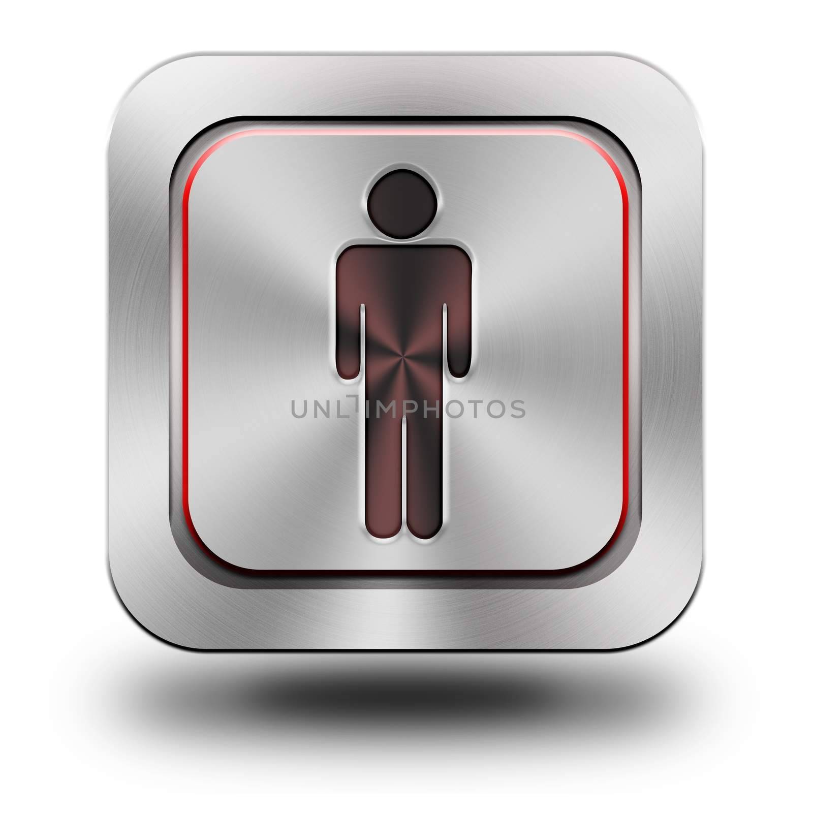 Men, aluminum, steel, chromium, glossy, icon, button, sign, icons, buttons, crazy colors