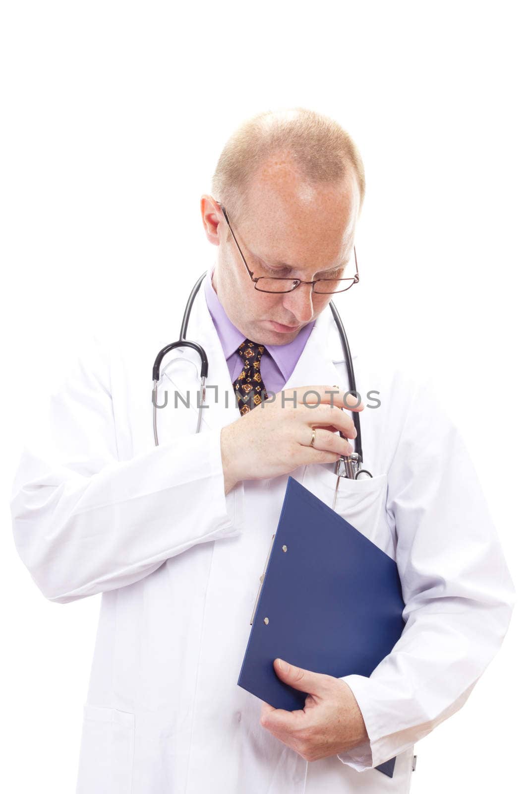 Professional doctor after finishing his work