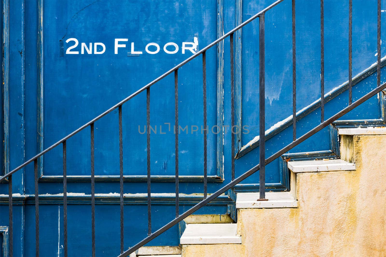 The vintage stair  from old building  style