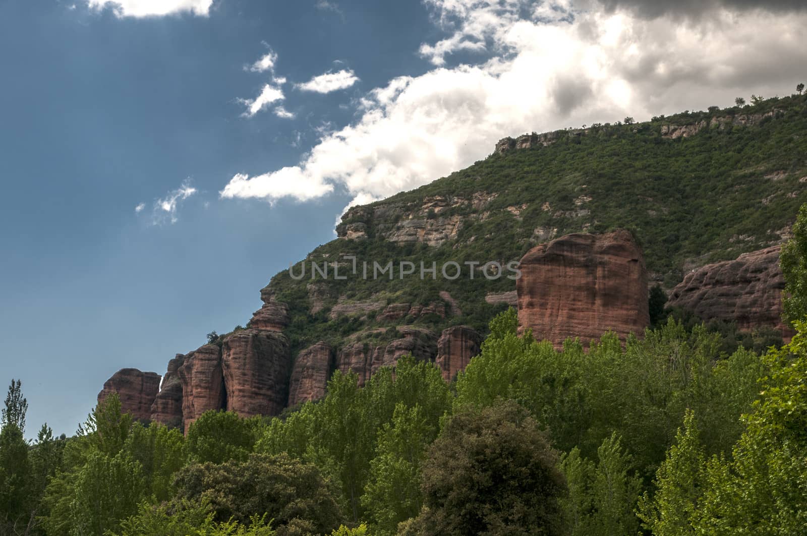 huge stone mountains in Sant Miquel Del Fai