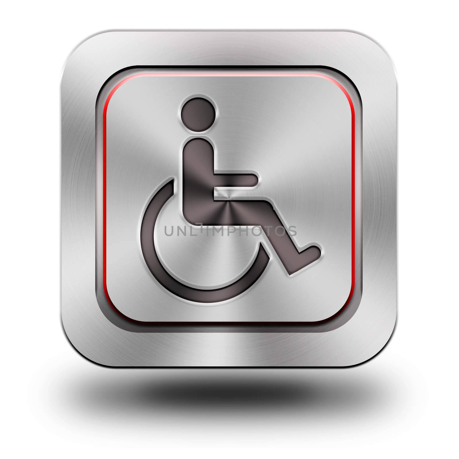 Accessibilit, aluminum or steel, chromium, glossy, icon, button, sign, icons, buttons, crazy colors