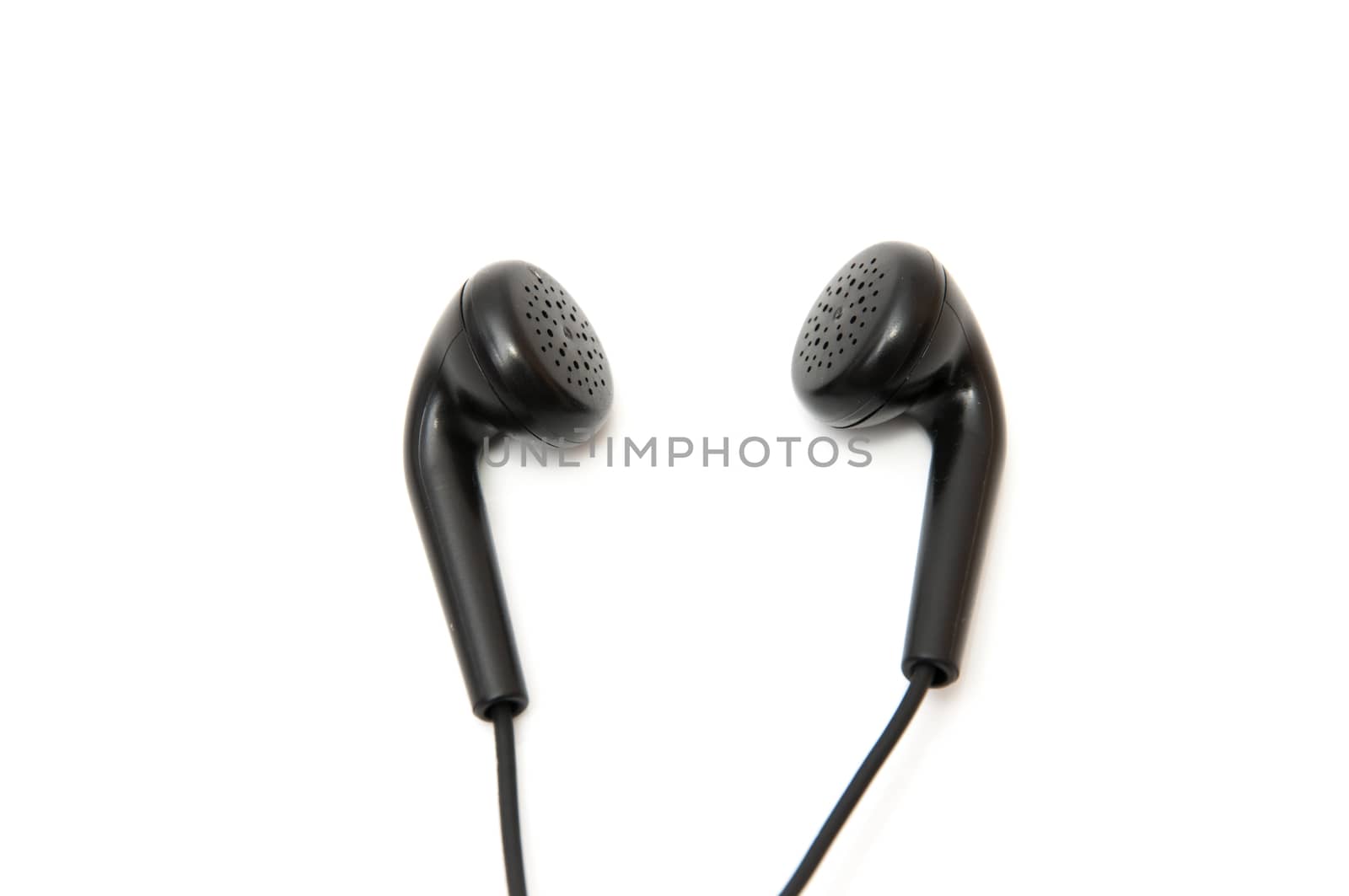 music headphones on a white background