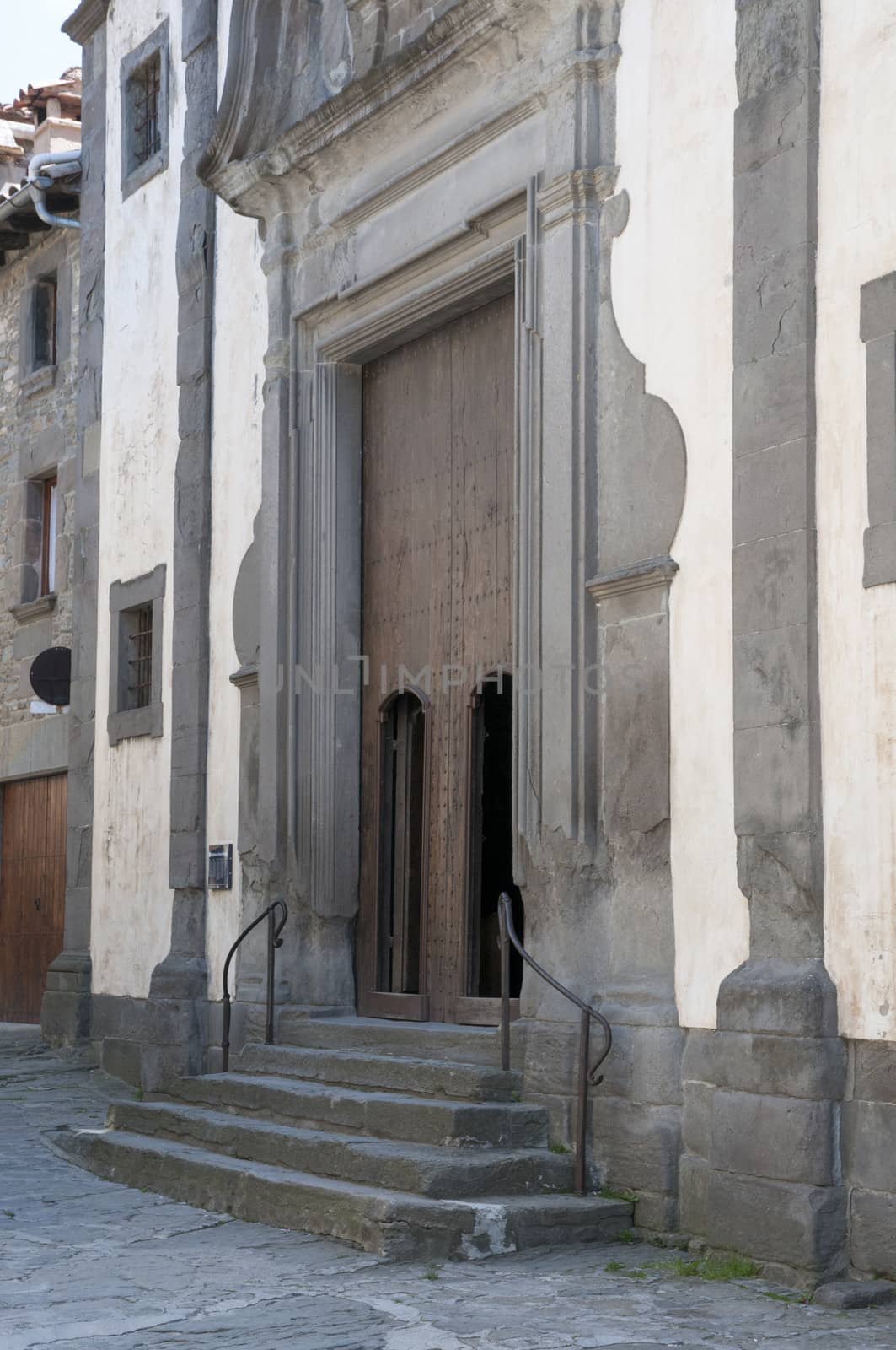 old door with stairs