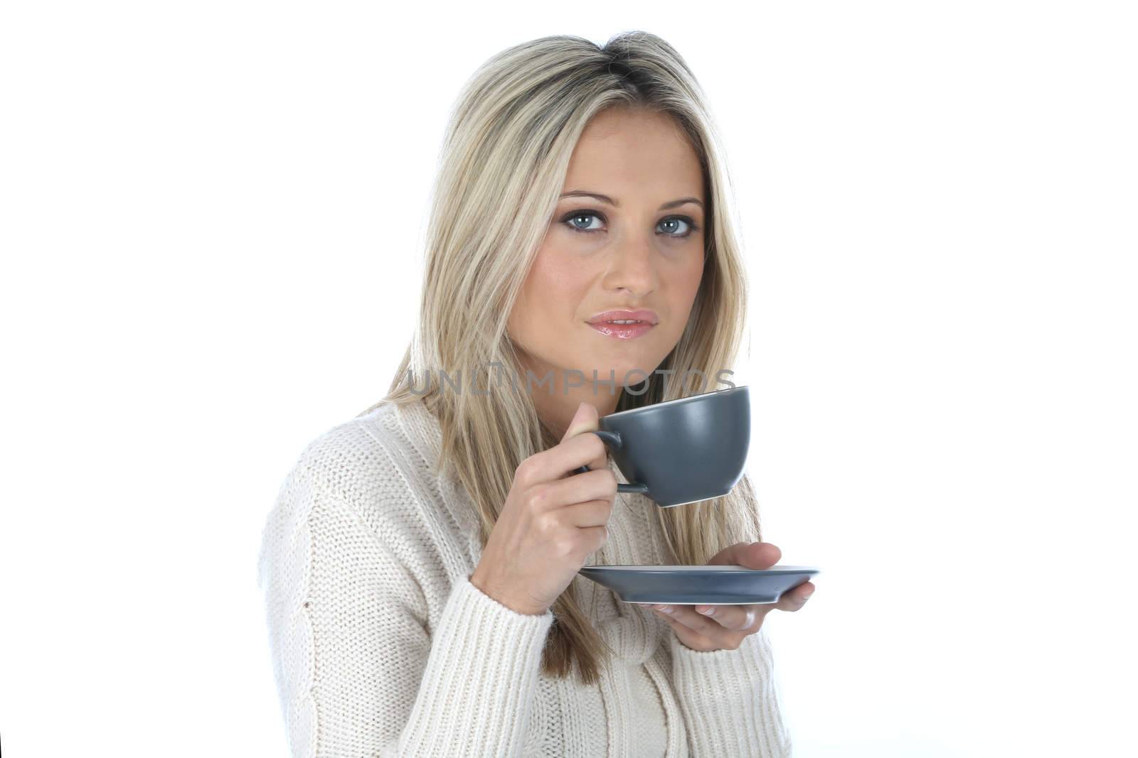 Woman Drinking a Cup of Tea