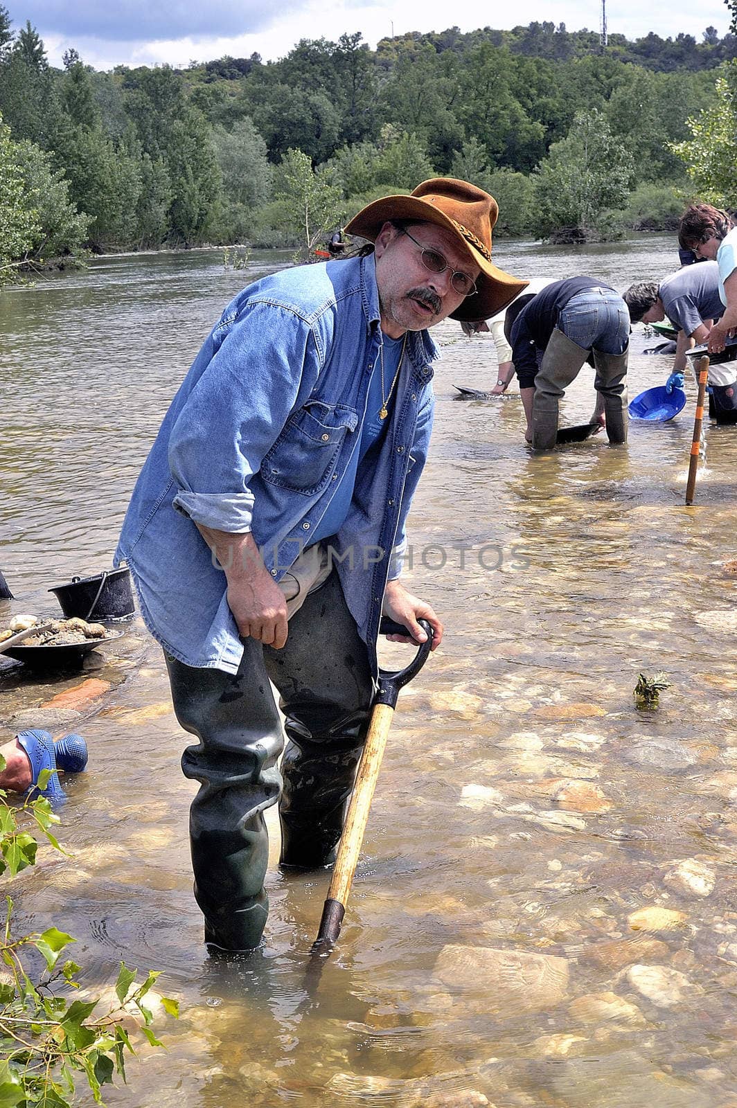 Cardet - France - May 18th, 19th and 20th, 2013 - European Cup of the gold diggers in river.