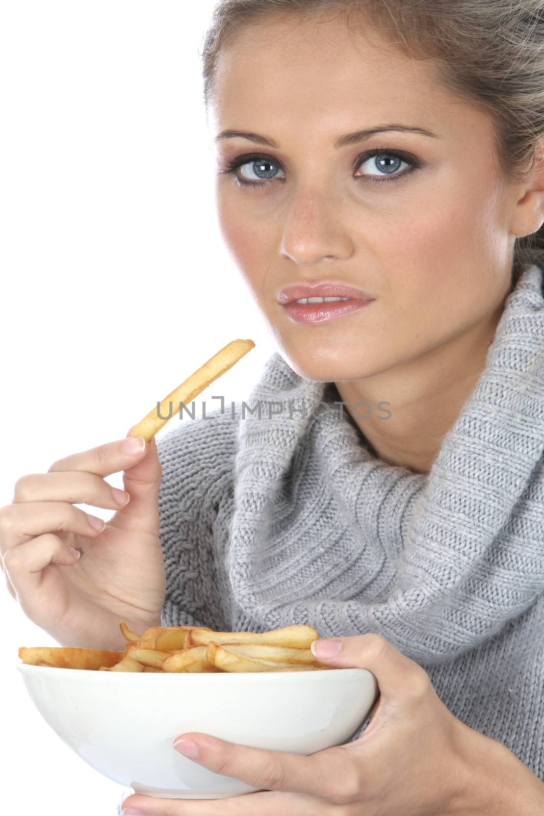 Woman Eating Chips