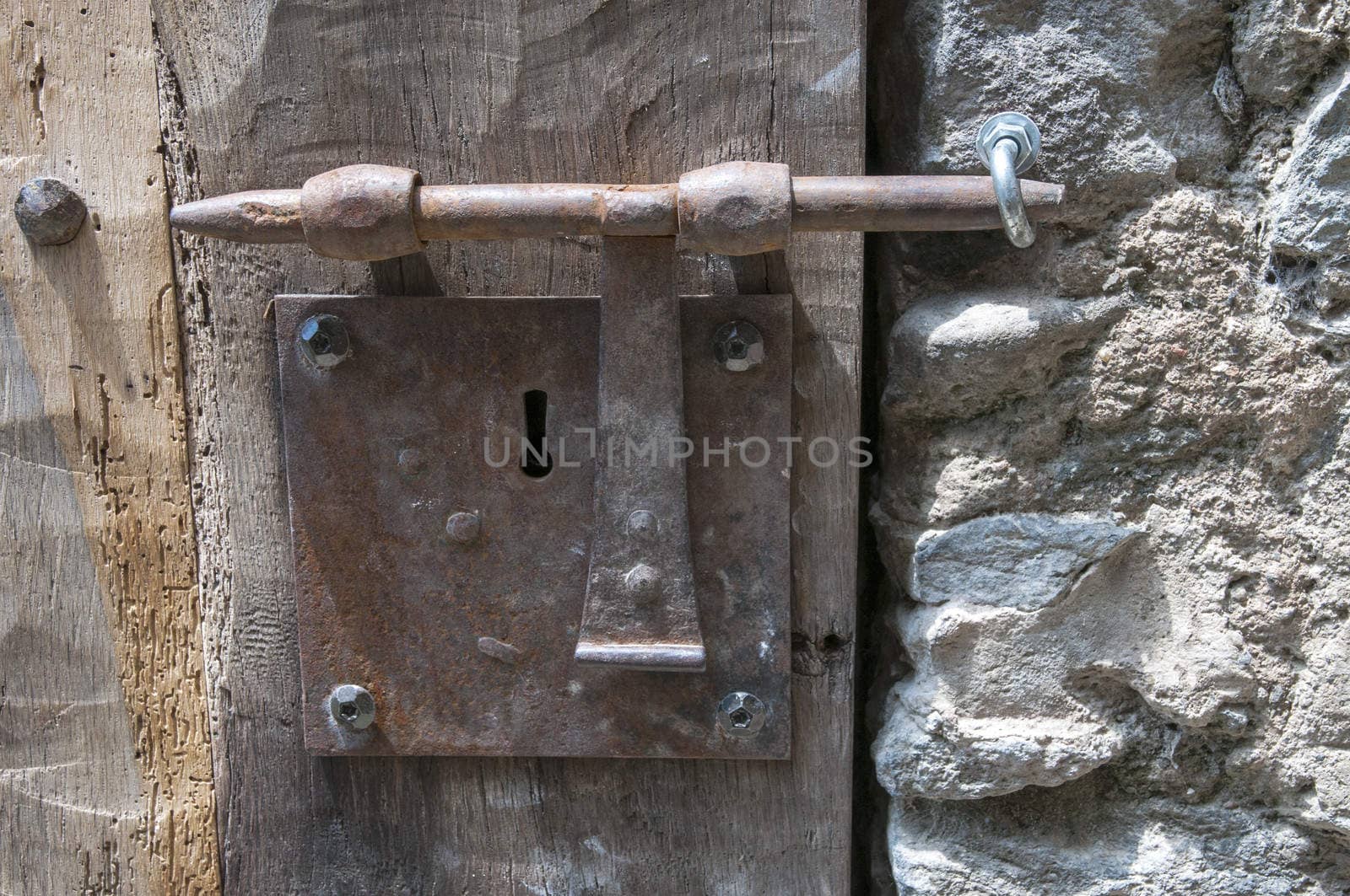 Old latch with lock