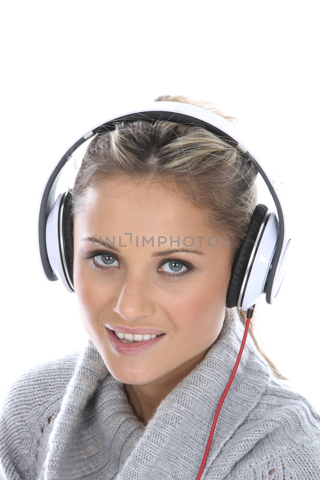 Woman Wearing Headphones