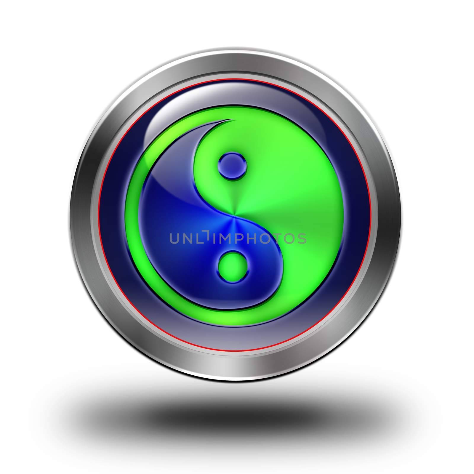 Yin Yang glossy icon by konradkerker