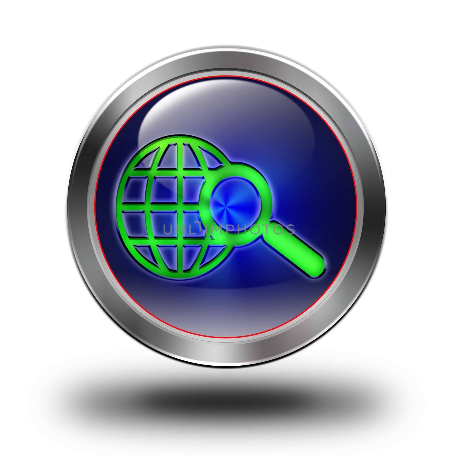 World web search glossy icon by konradkerker