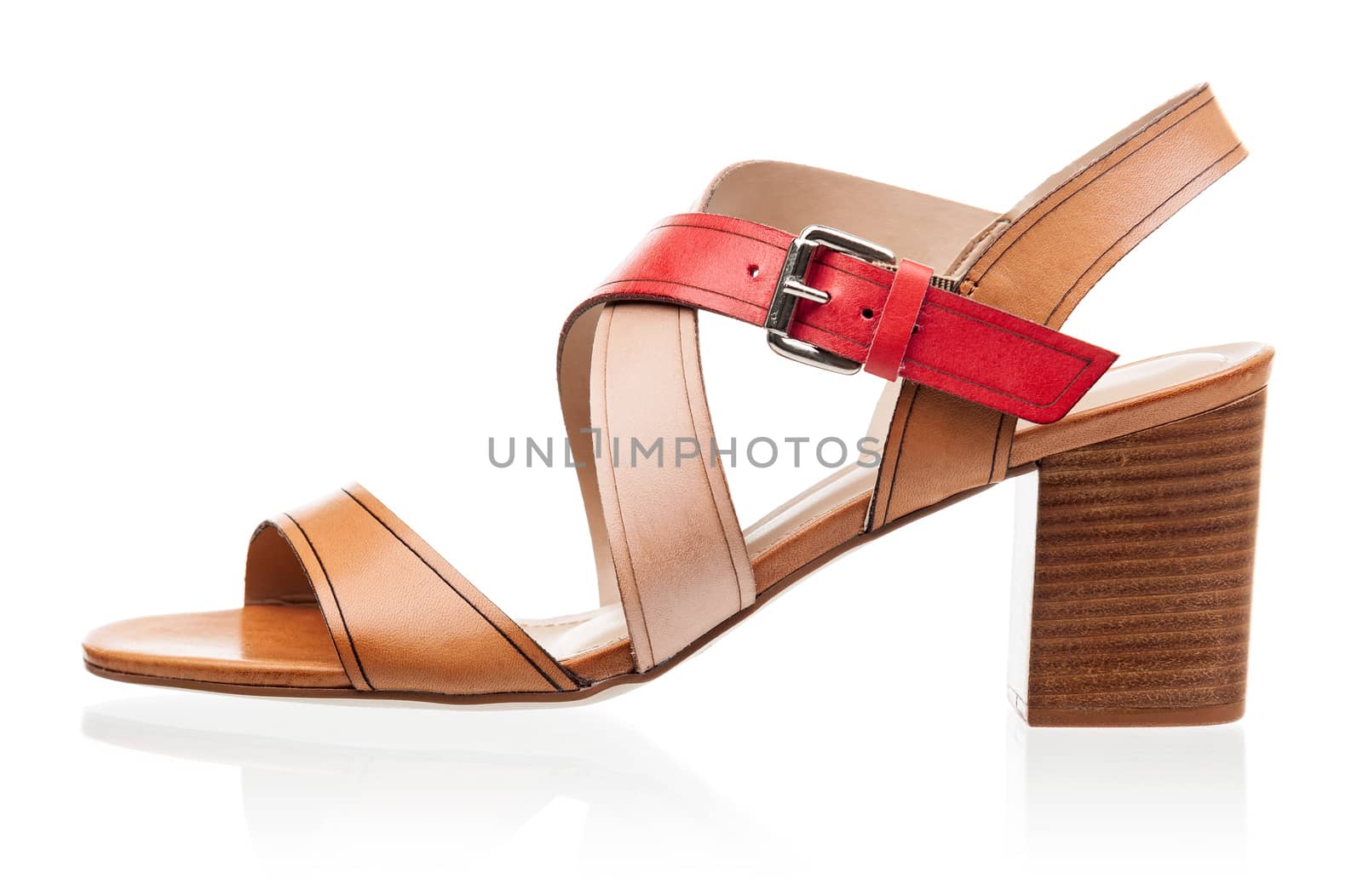 High heel sandal isolated over white background by photobac