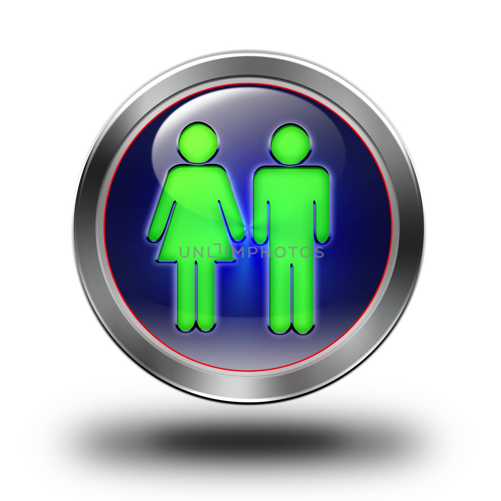 Women & Men glossy icon by konradkerker