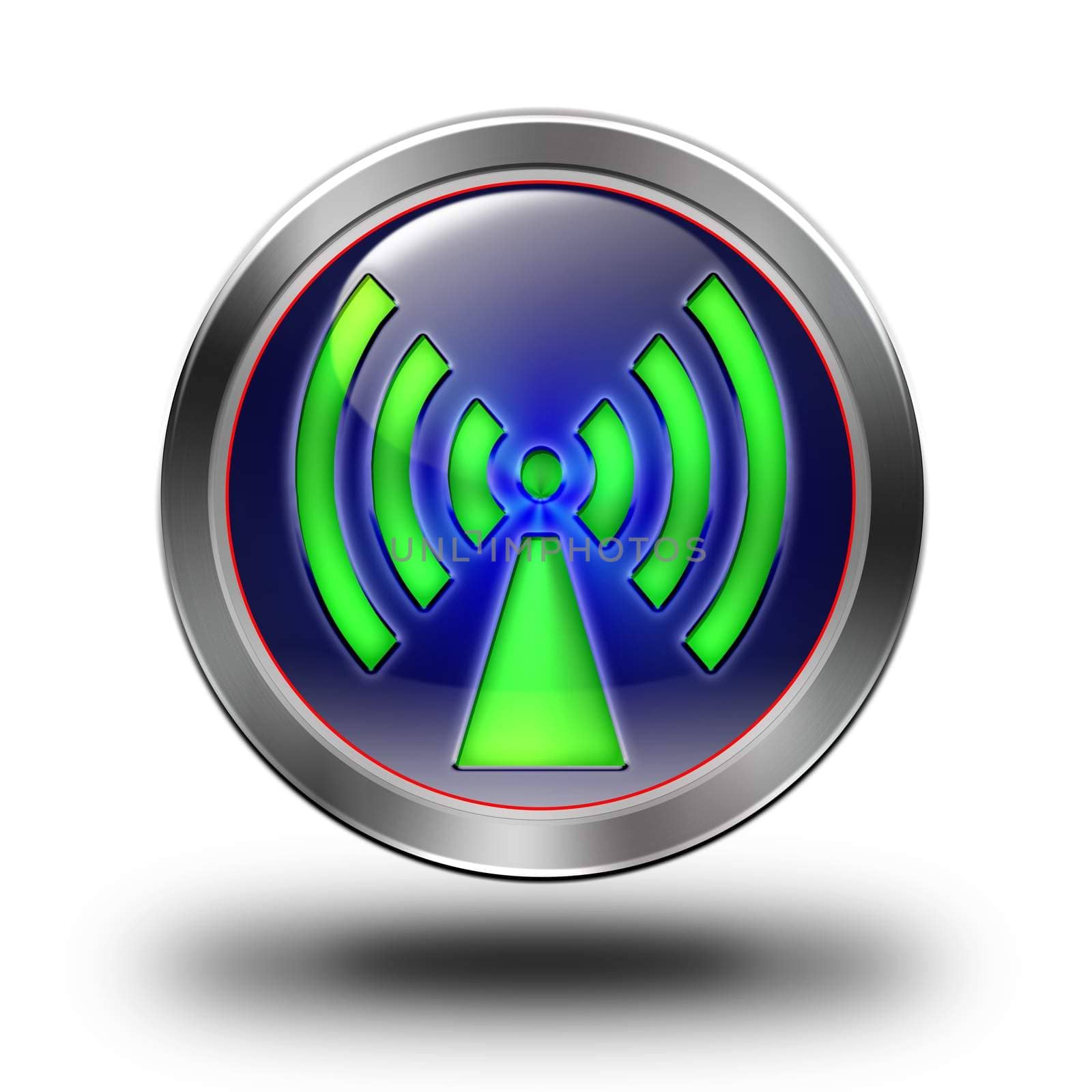 WLAN glossy icon by konradkerker