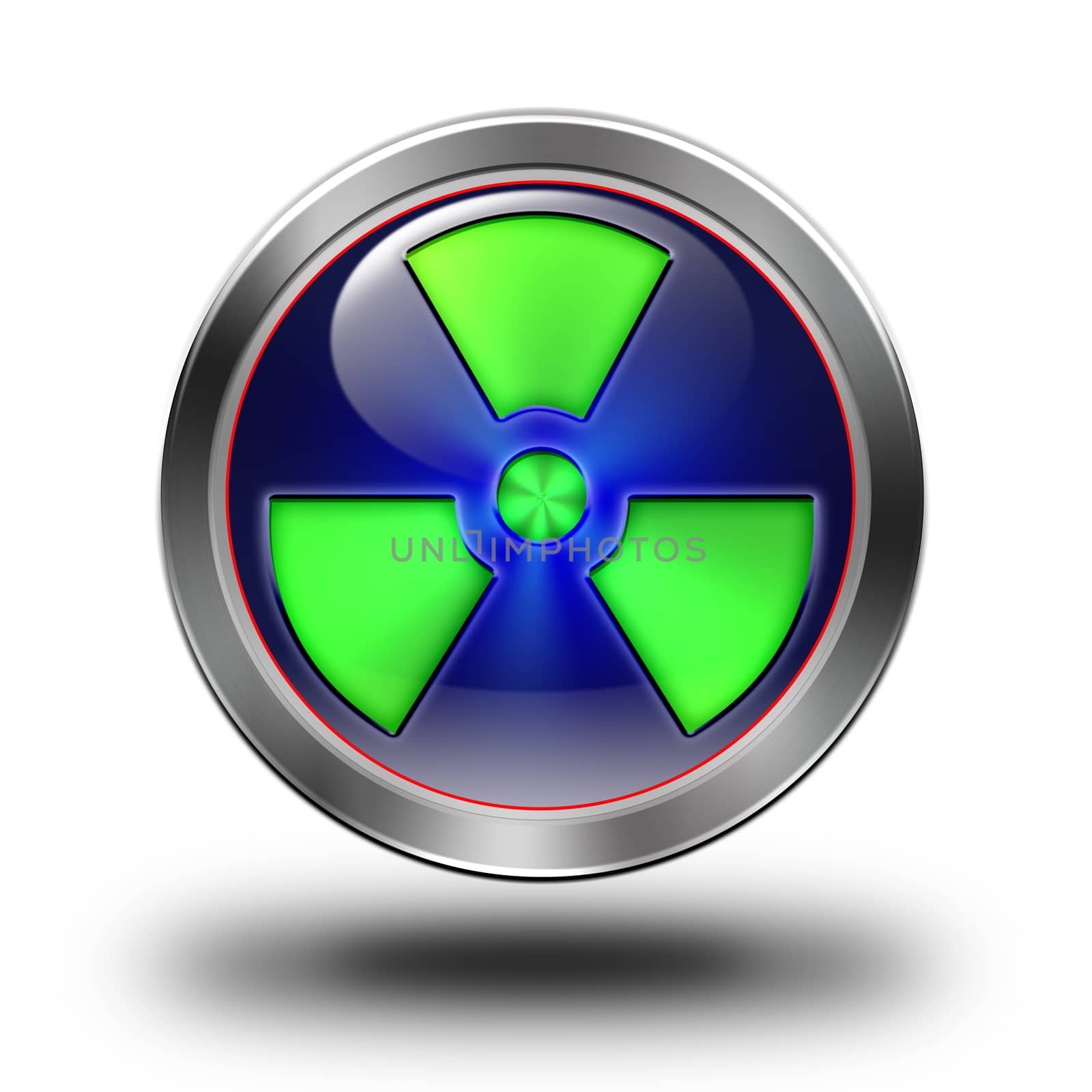 Radioactive glossy icon by konradkerker