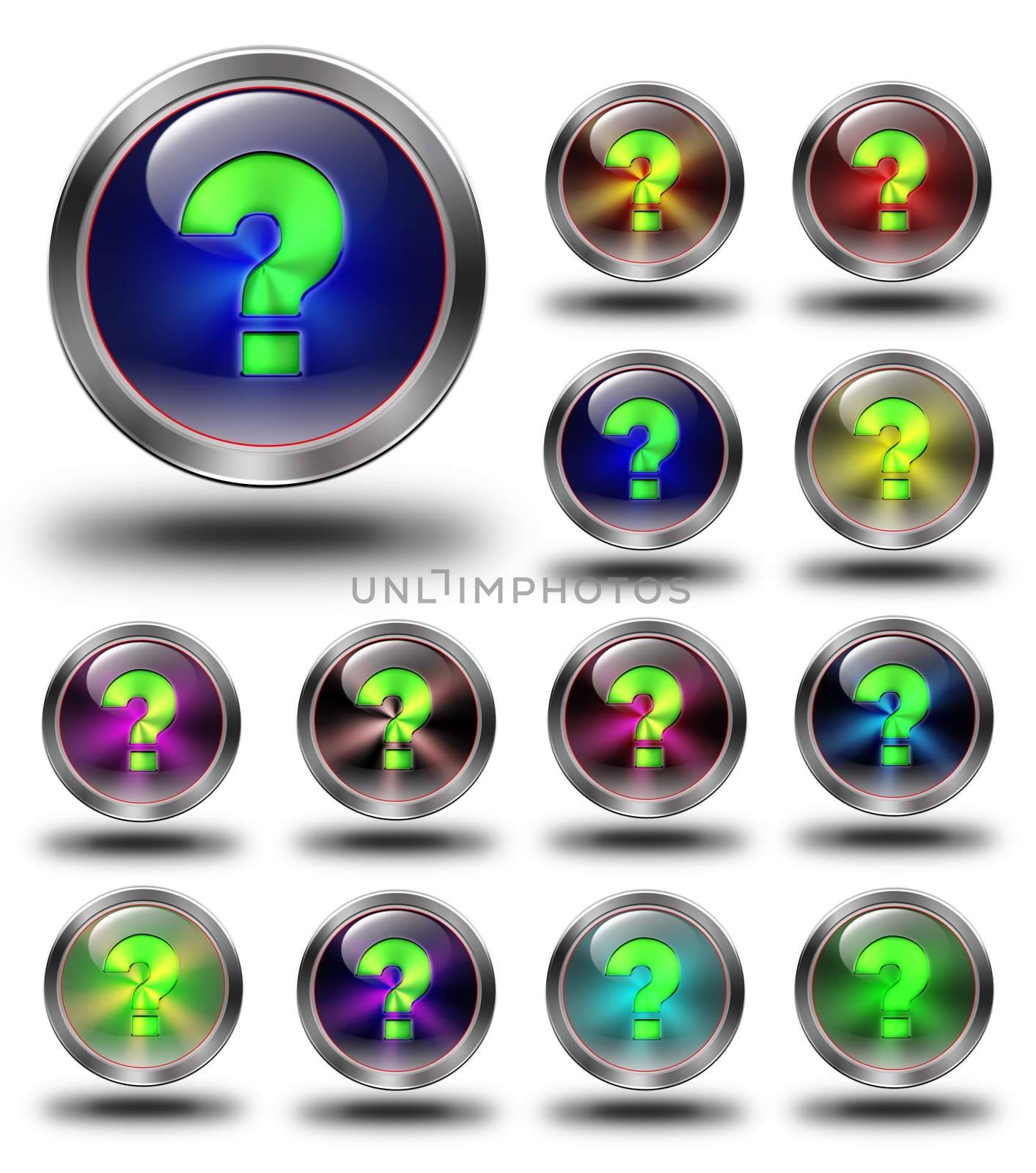 Info, glossy icons, crazy colors #03 by konradkerker