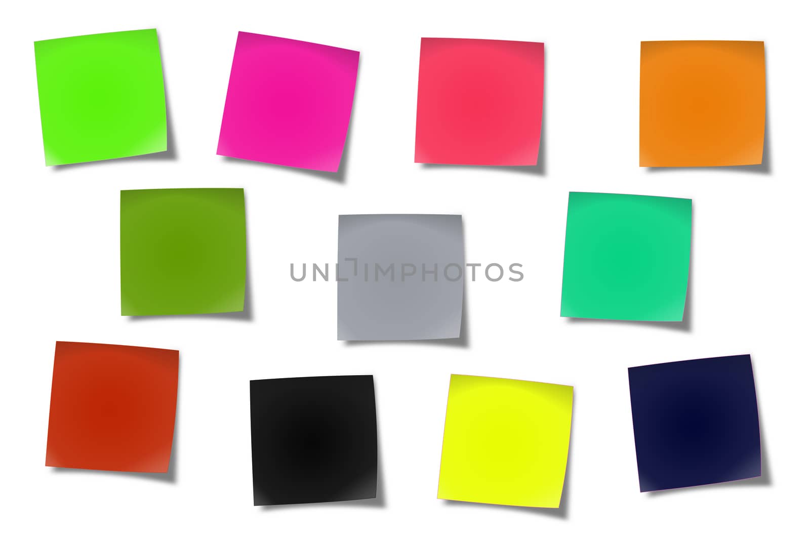 Sticker notes isolated on the white background