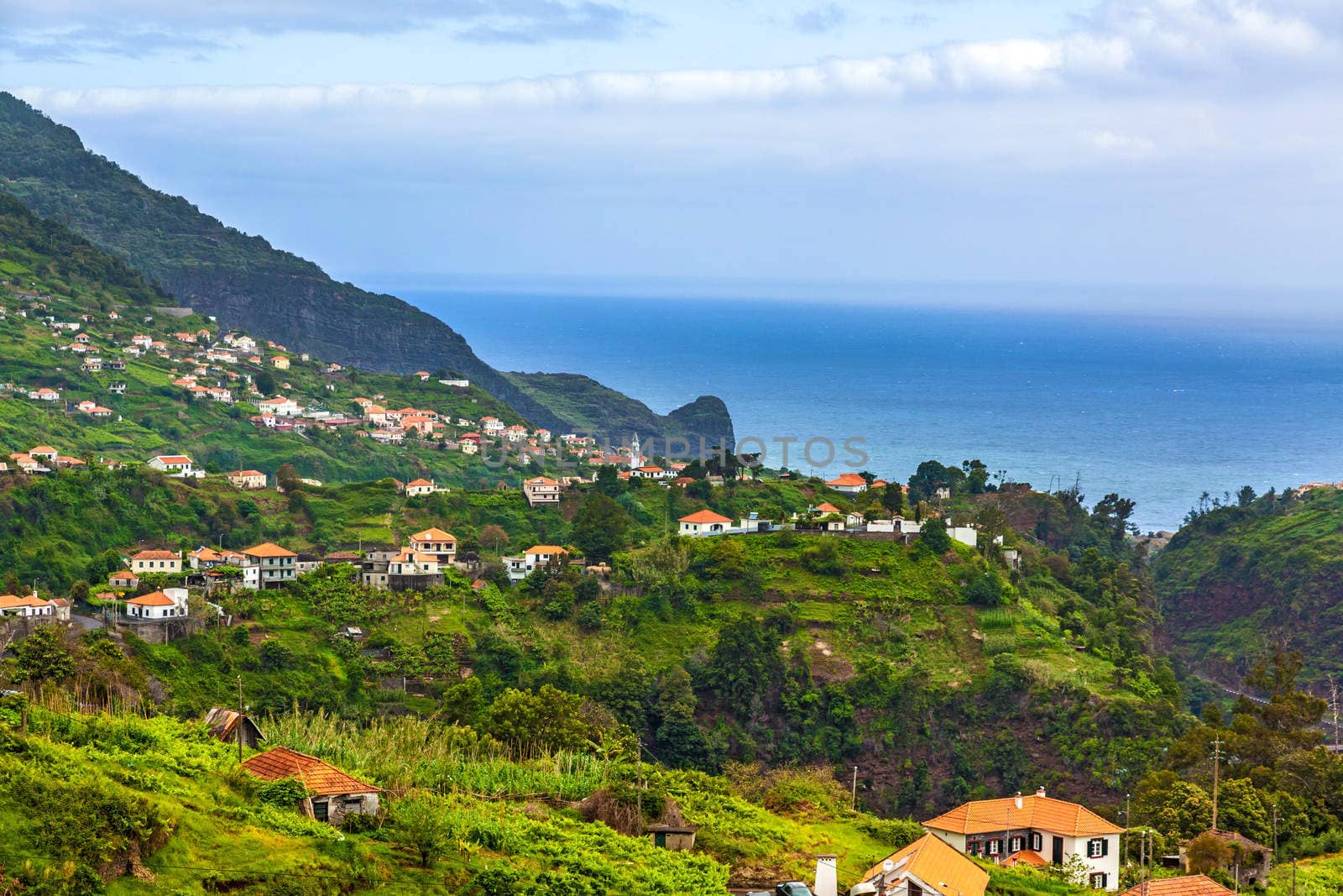 Madeiran landscape near Faial and Porto da Cruz