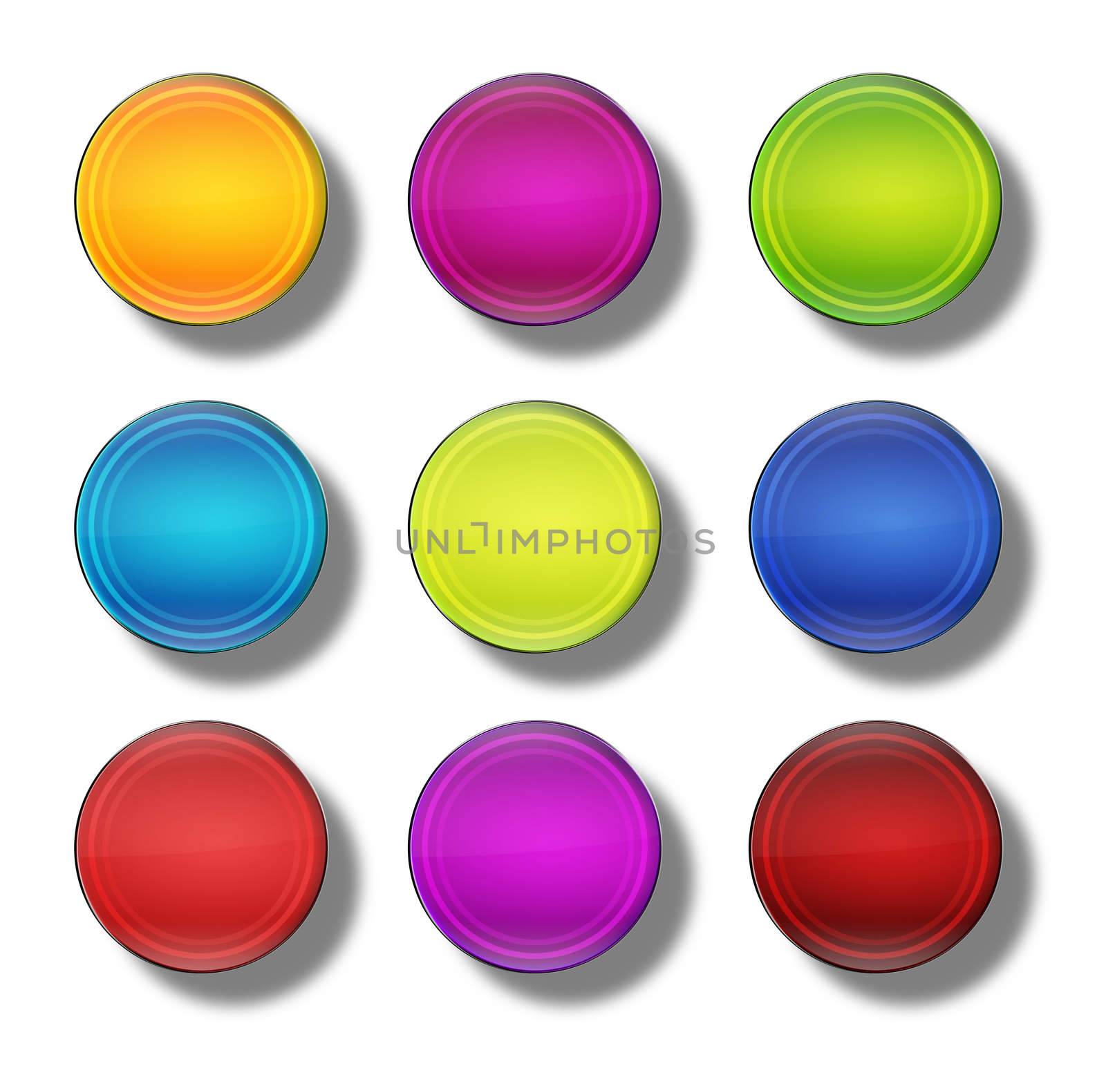 Web Buttons glossy- round #13 by konradkerker