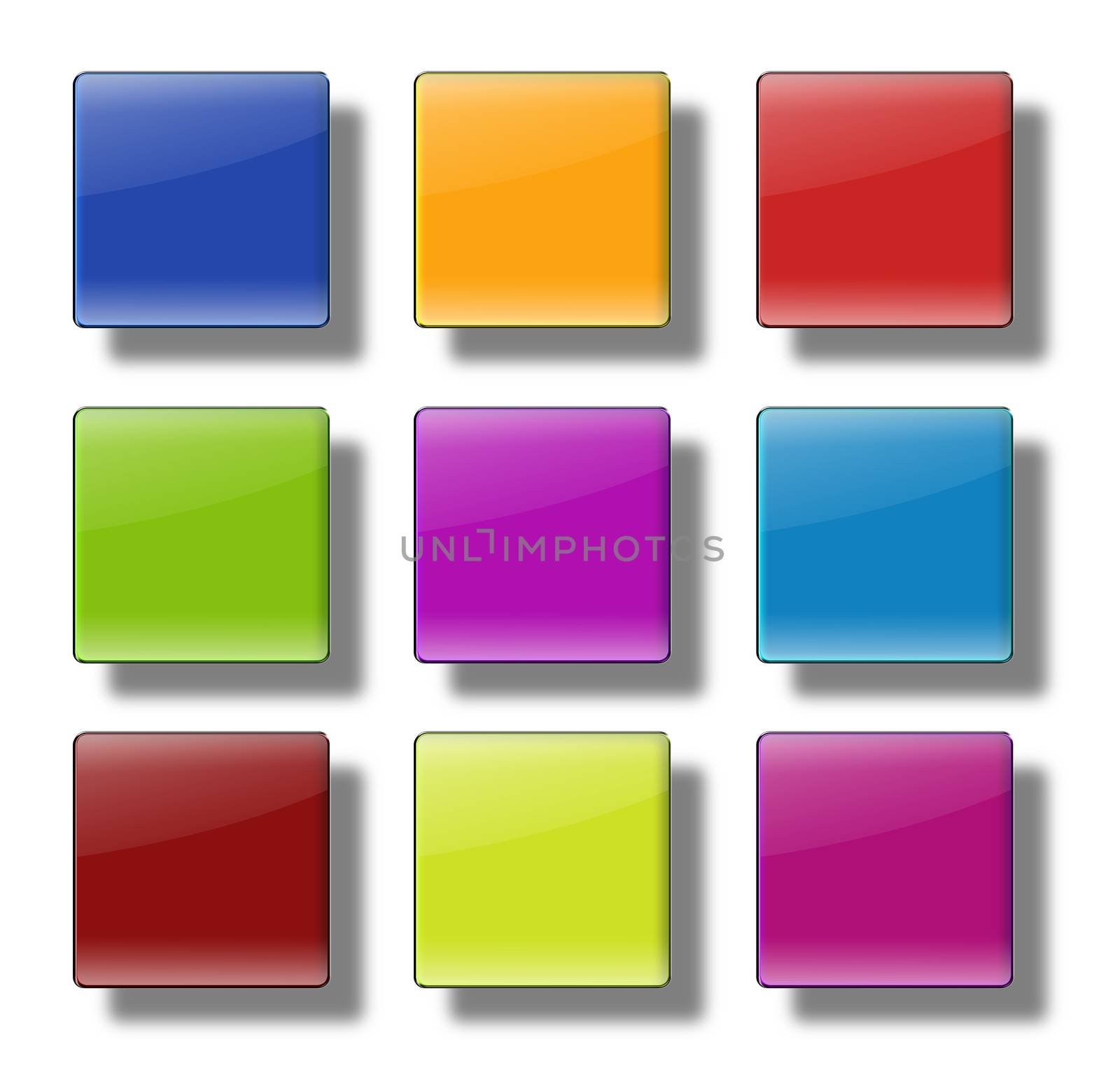 Web buttons- glossy square #23 by konradkerker