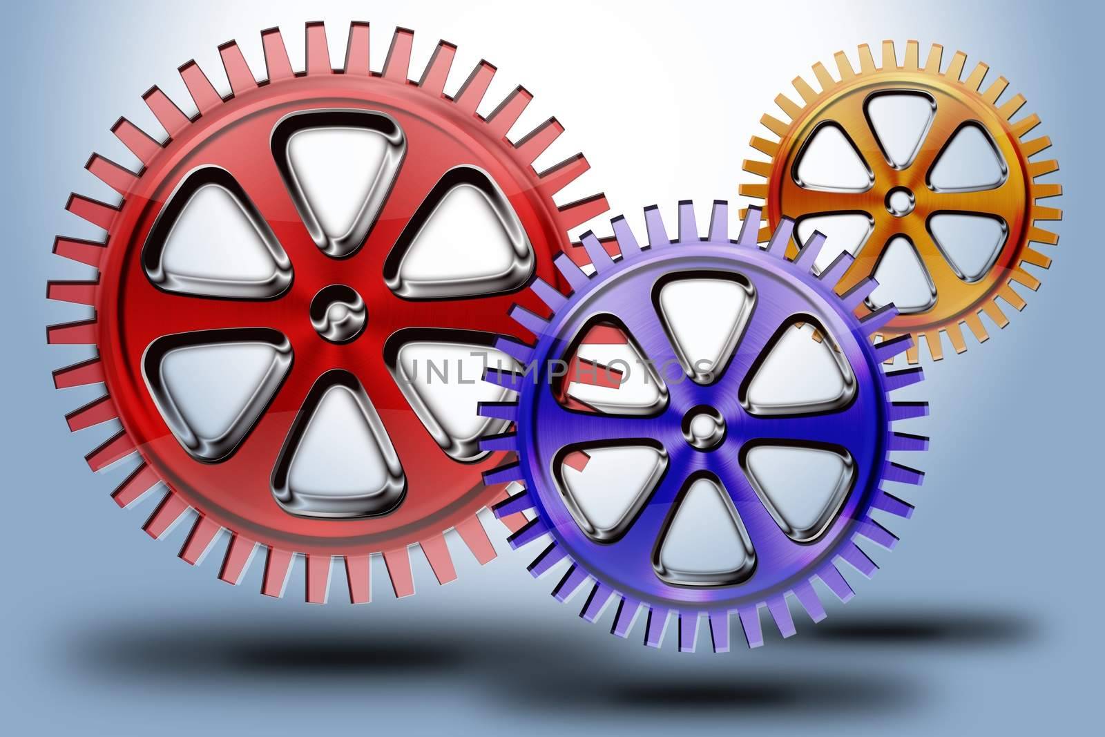 set of modern wheel in different sizes and shapes