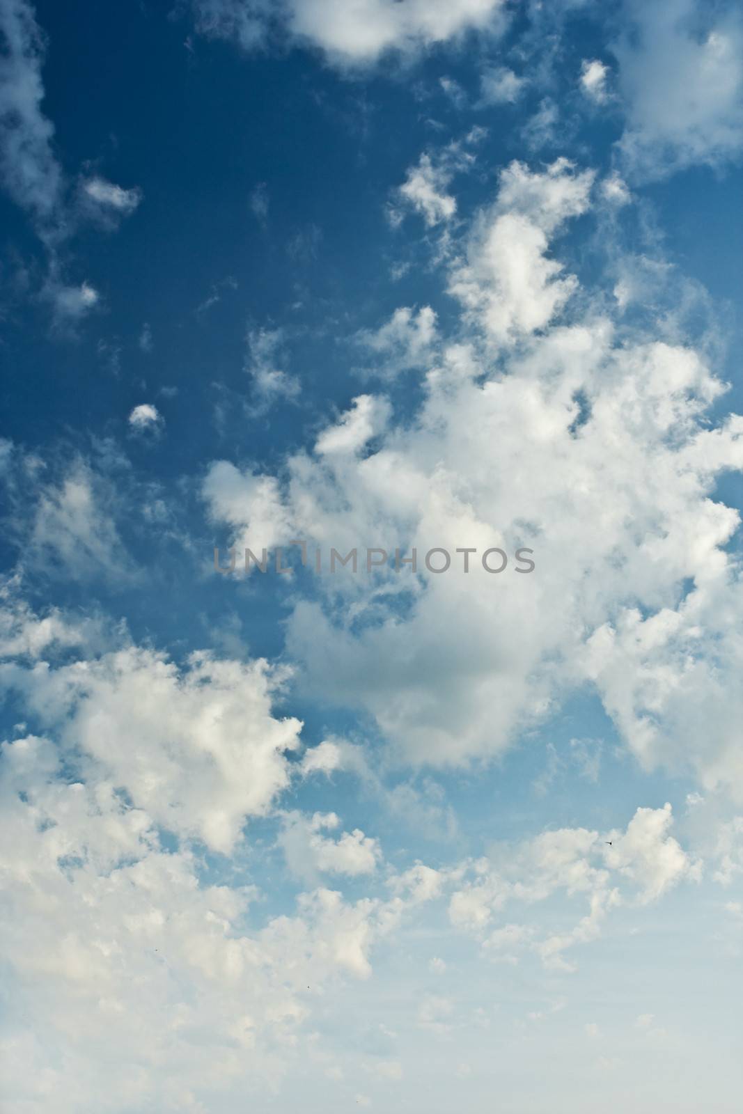beauty blue heaven and cumulus clouds