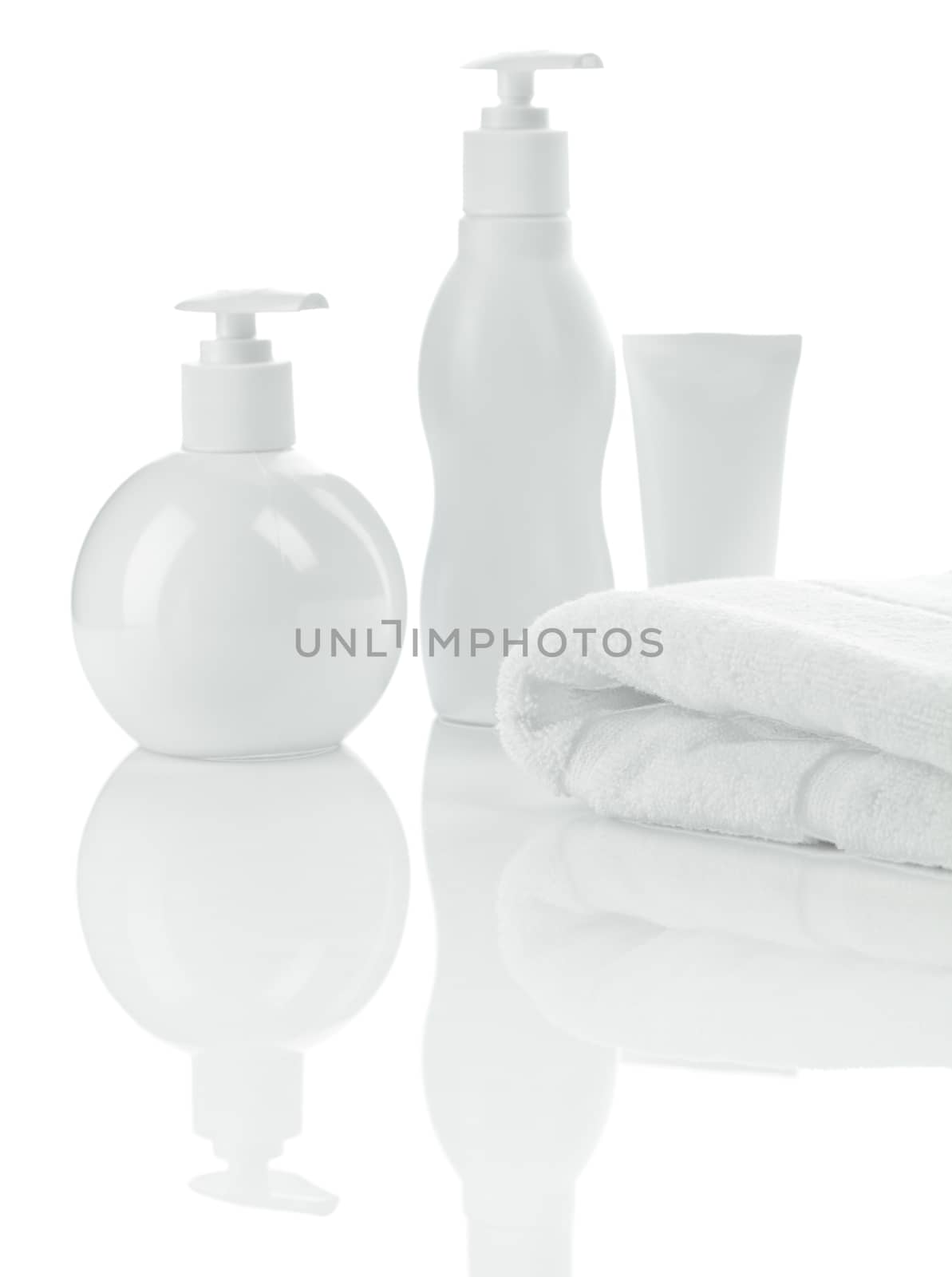 bottles tube and towel by mihalec