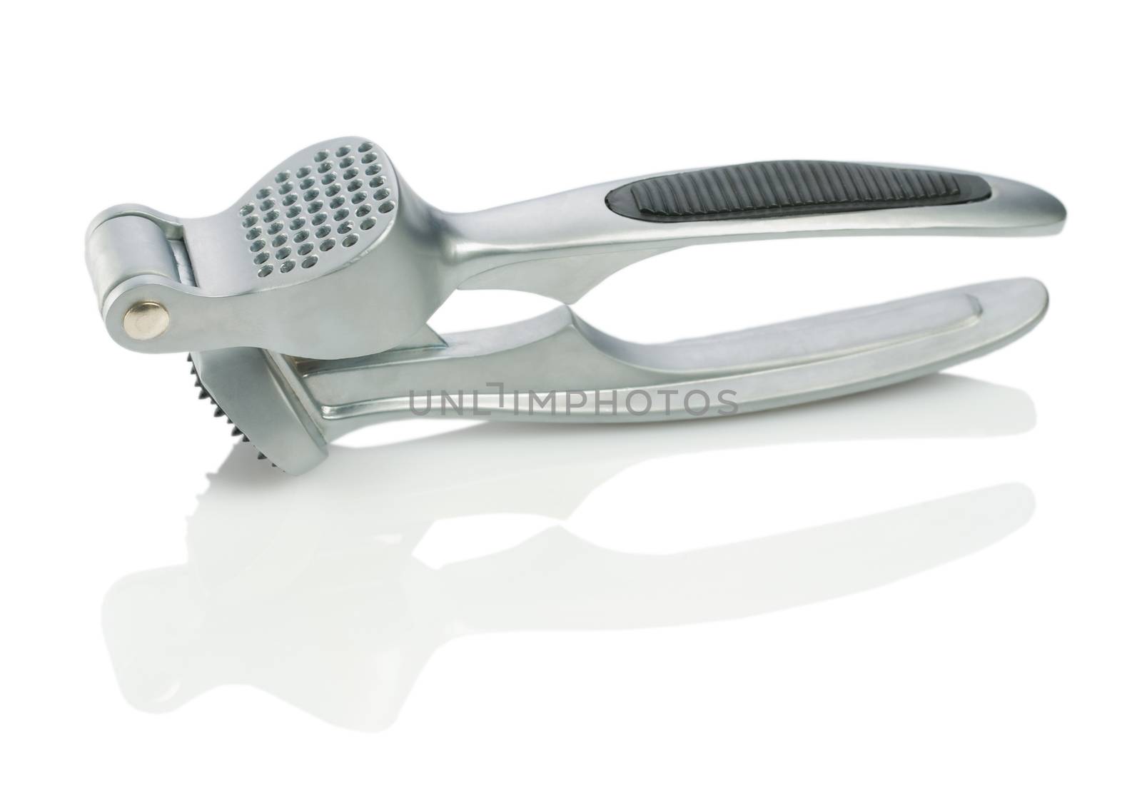 closeup garlic press