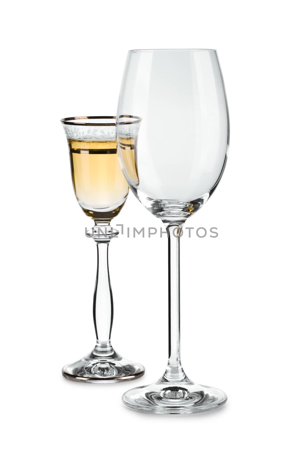 full and epmty wineglases by mihalec