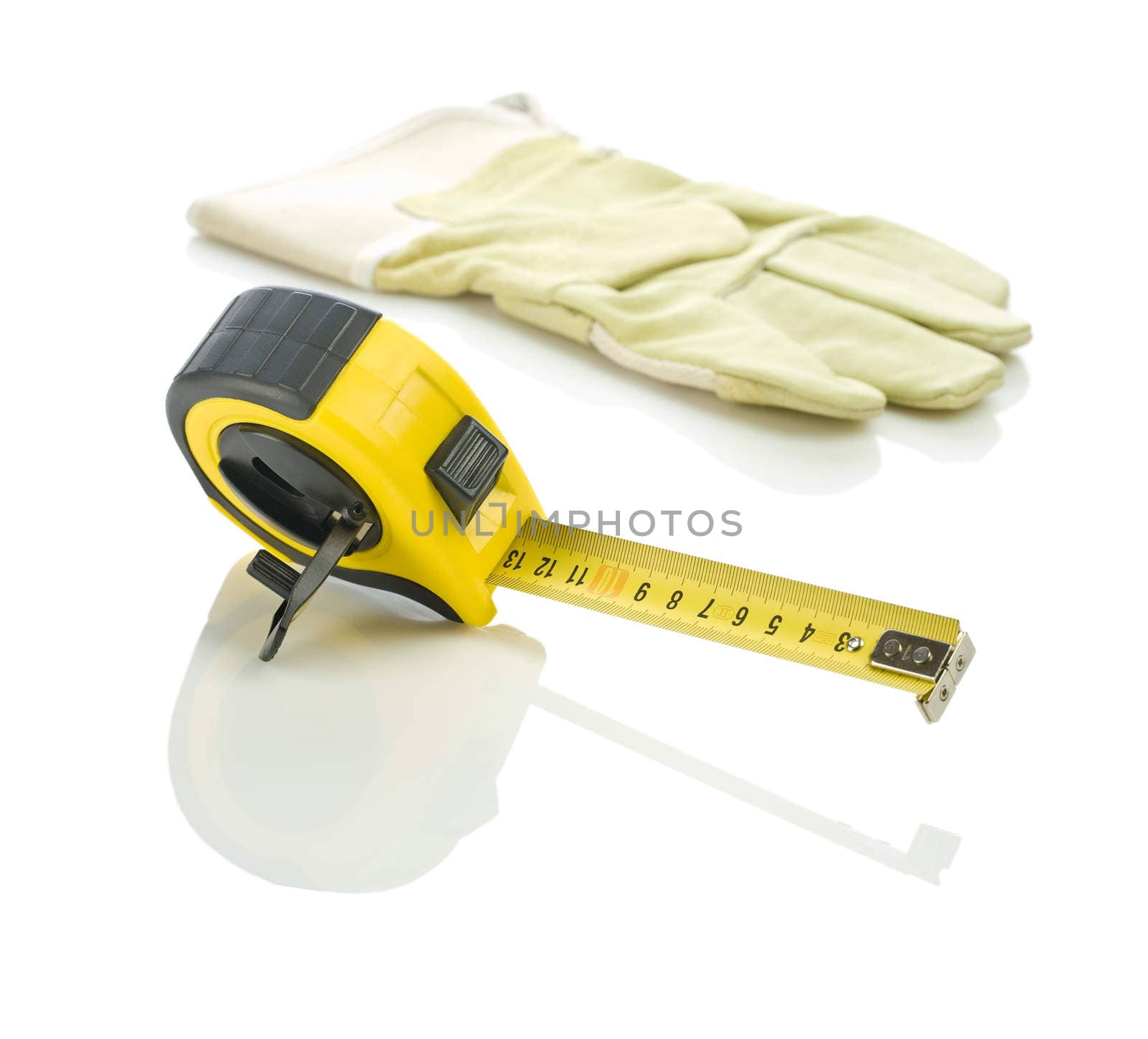 measuring tape with glove