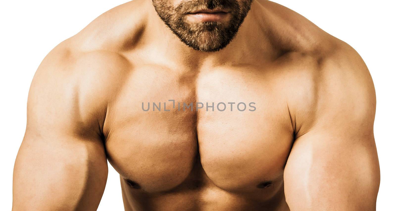 An image of a handsome young muscular sports man