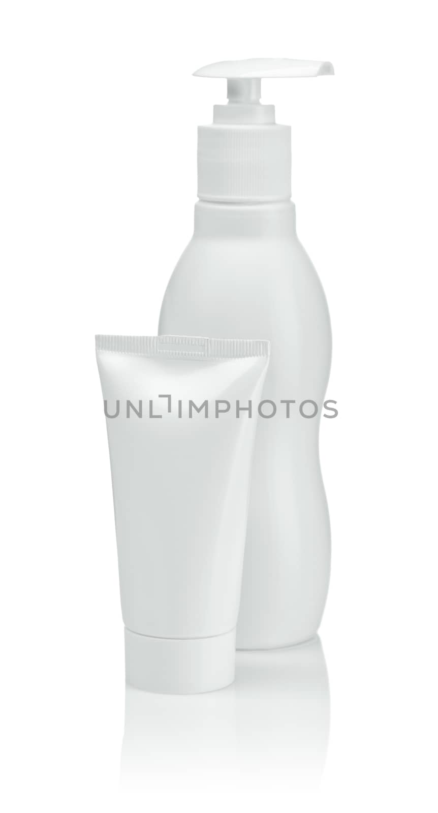 plastic tube with bottle